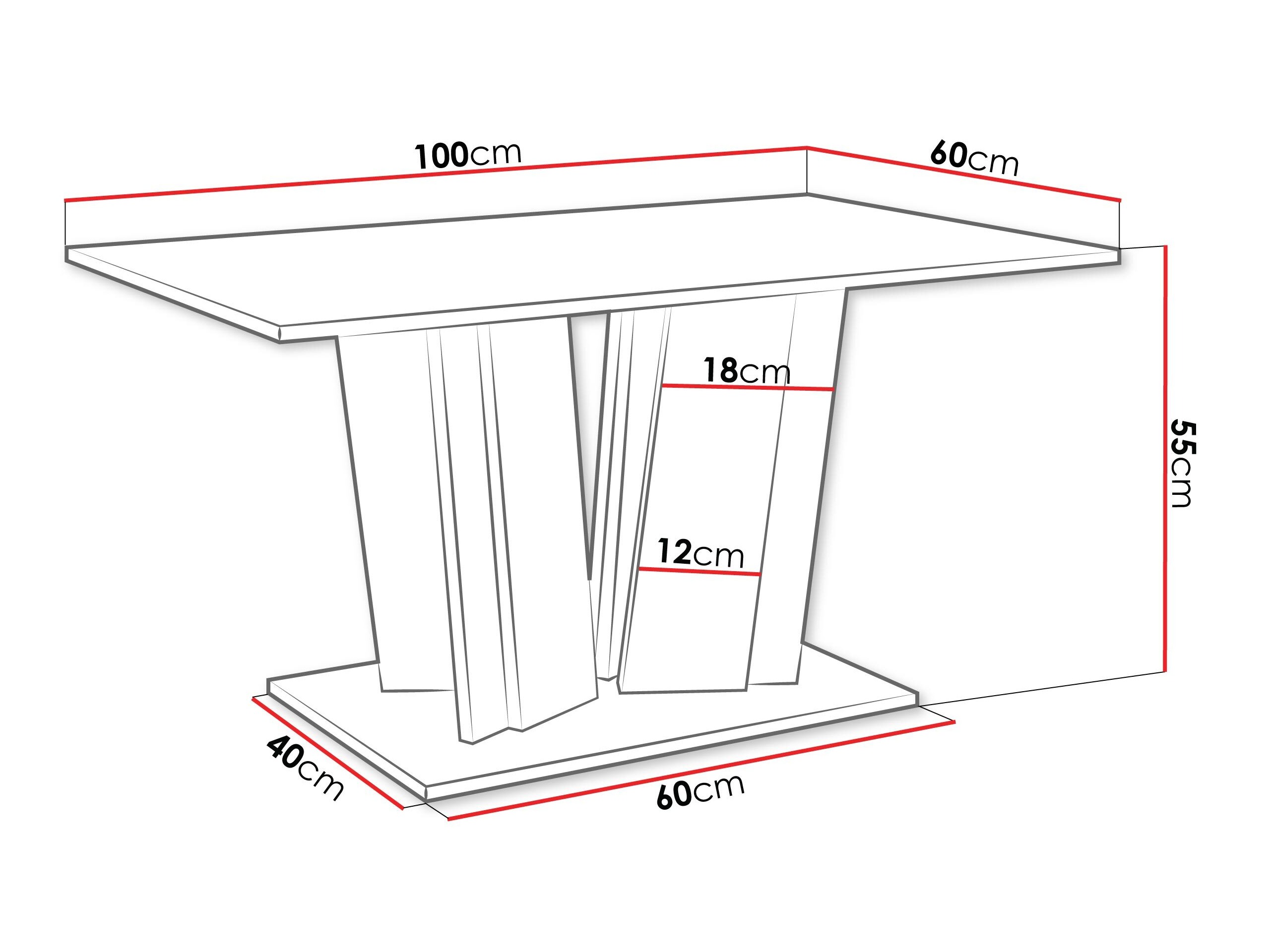 Table basse Goodyear 143 (Marbre blanc + Blanc)