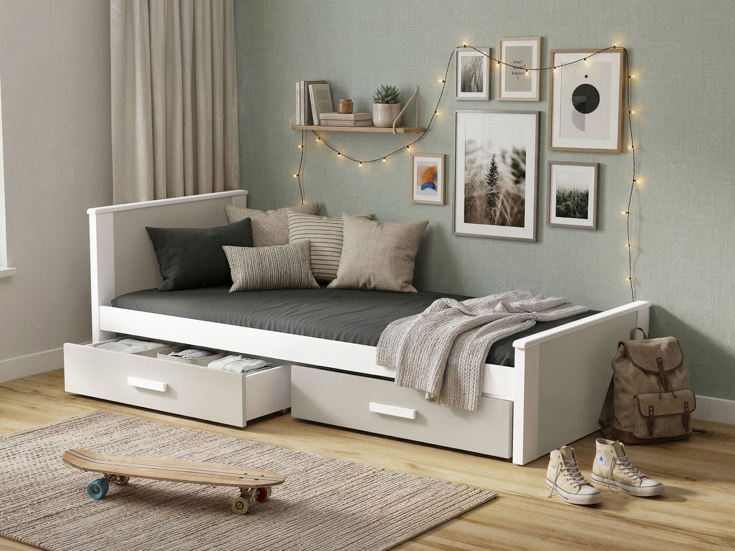 Lit Henderson 116 (Blanc + Cachemire)
