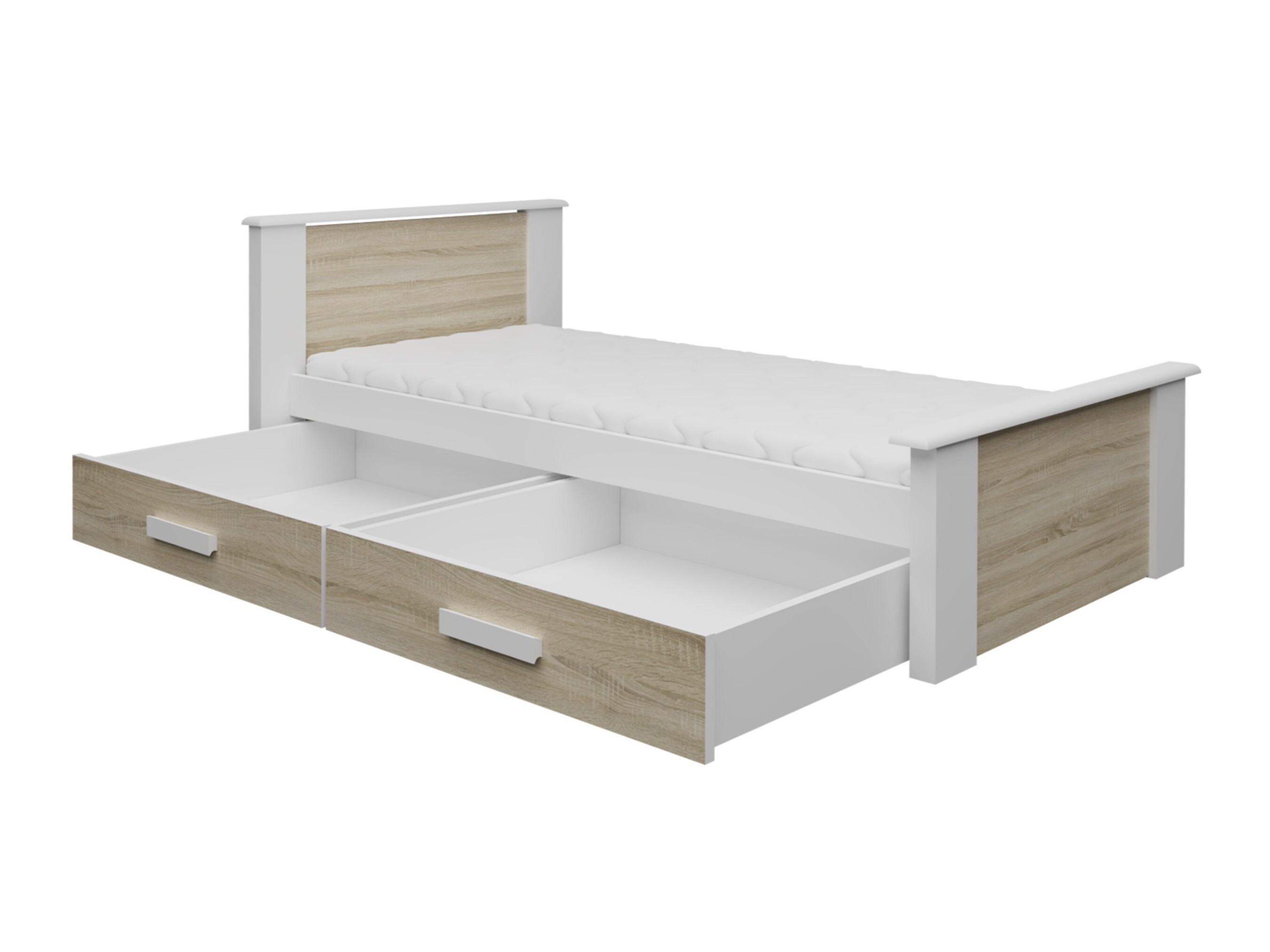 Lit Henderson 116 (Blanc + Gris)