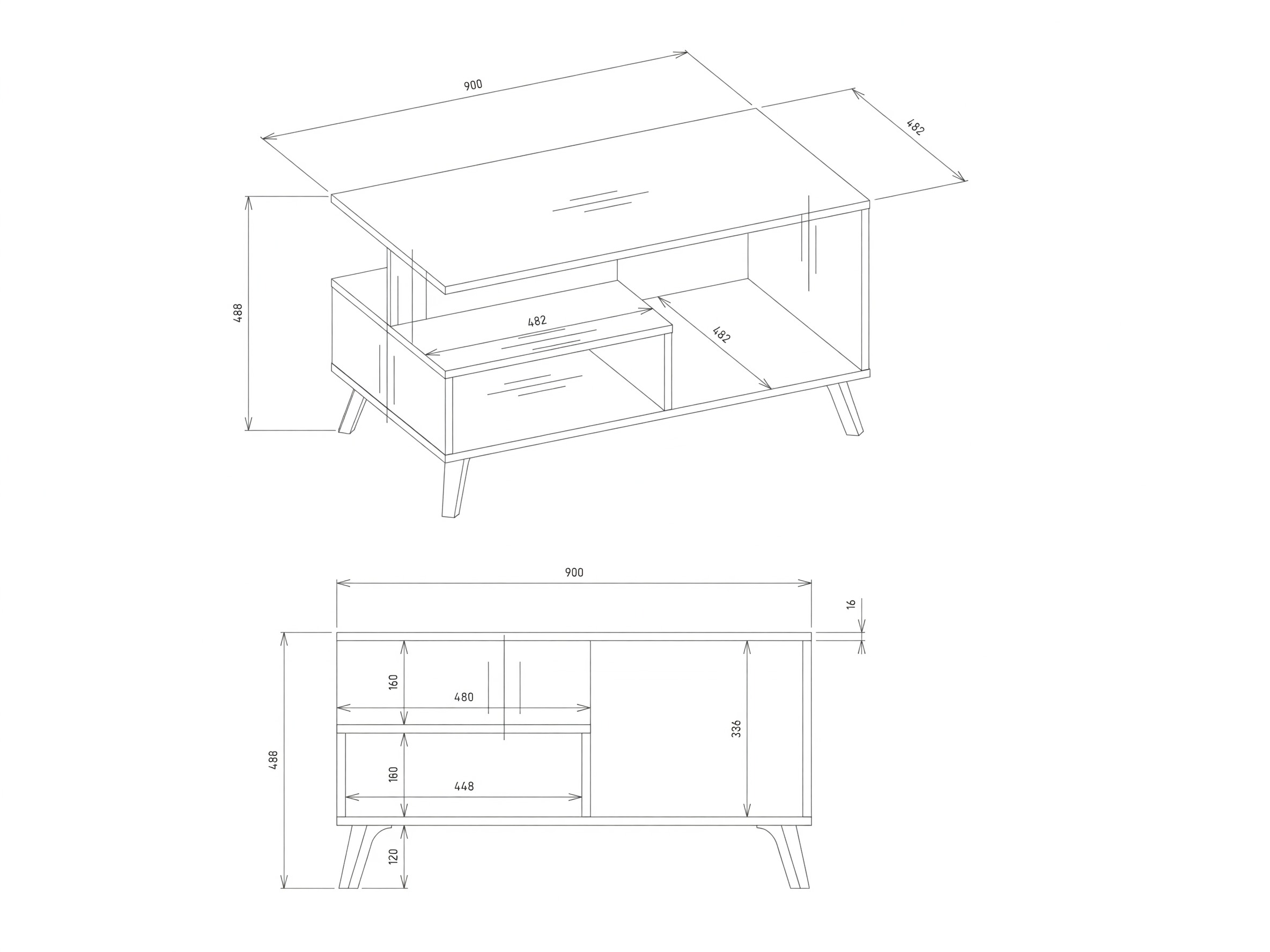 Table basse Telue 102