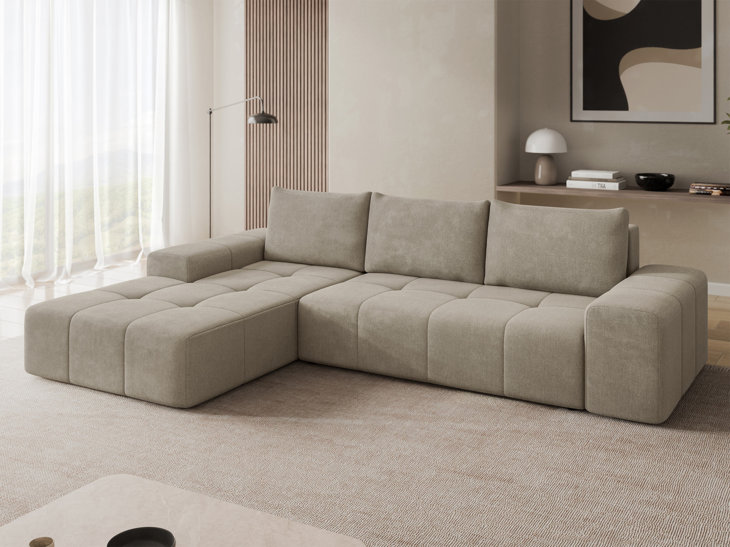 Canapé d'angle Comfivo Origor I (Spirit Taupe)