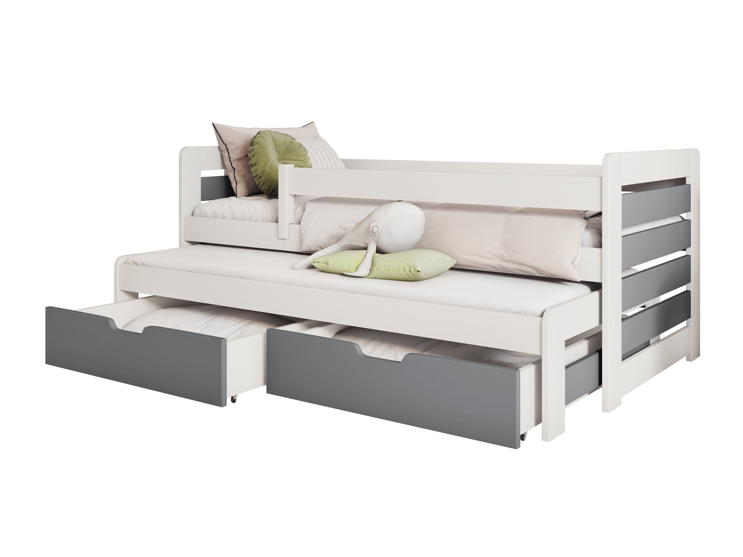 Lit Henderson 127 (Blanc + Gris)