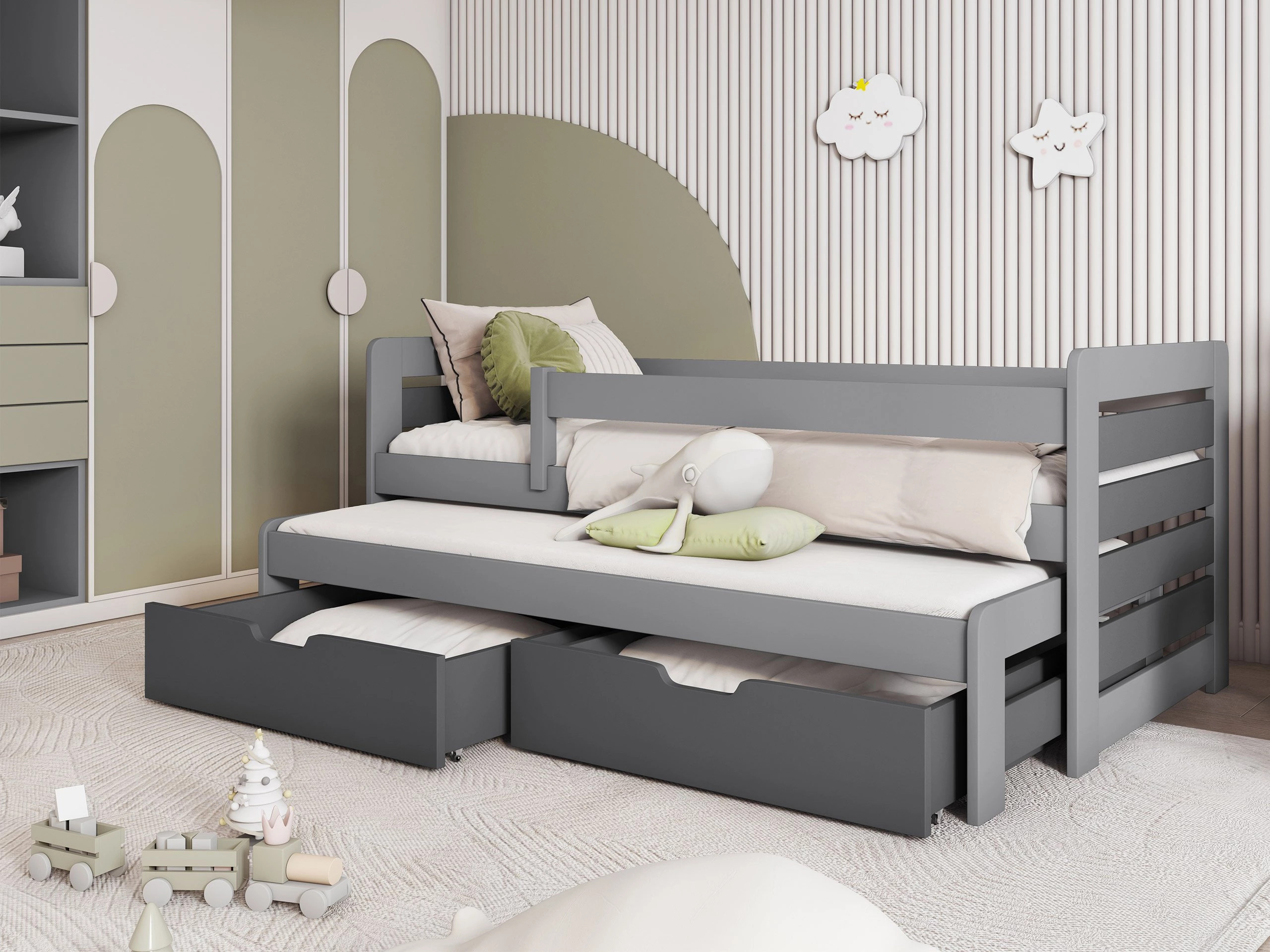 Lit Henderson 127 (Gris + Graphite)