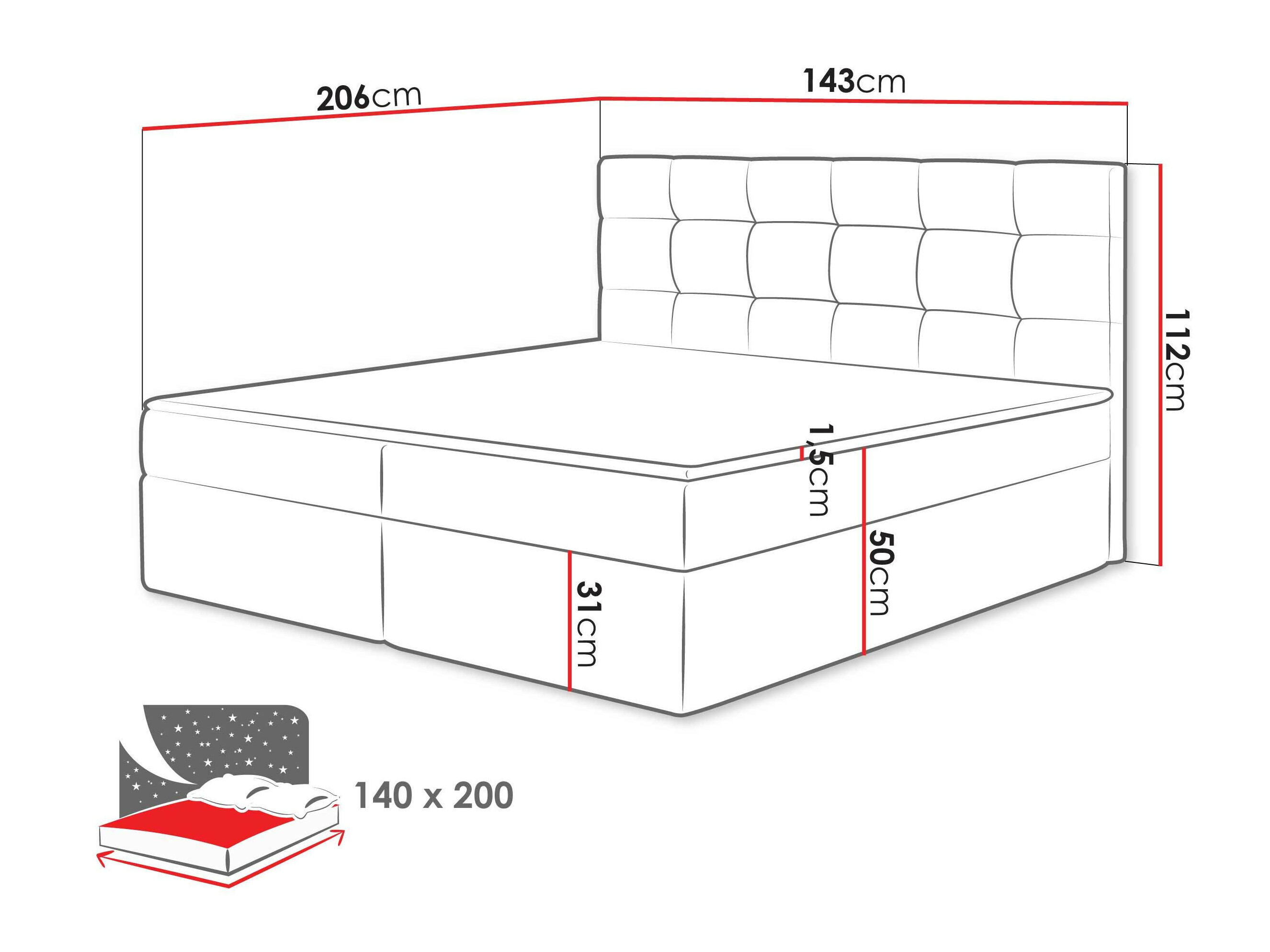 Lit boxspring Comfivo Osculum I (Soft 017)