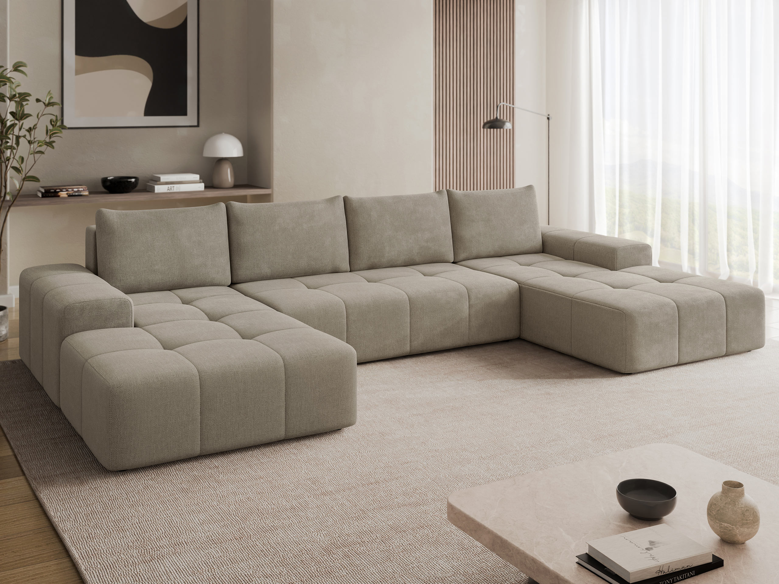 Canapé d'angle Comfivo Origor II (Spirit Taupe)