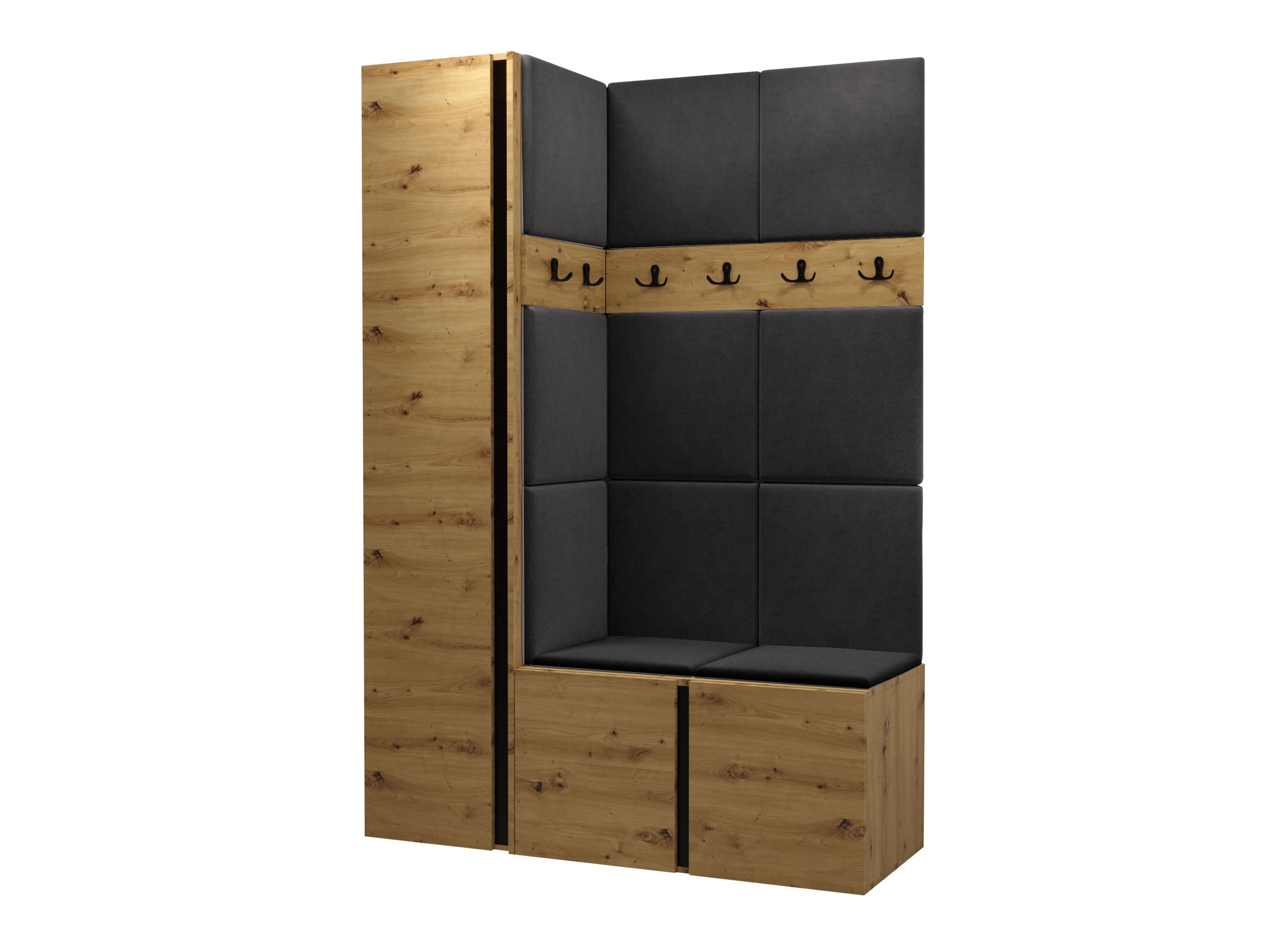 Meuble d'entrée Pinis IX (Chêne Artisan)