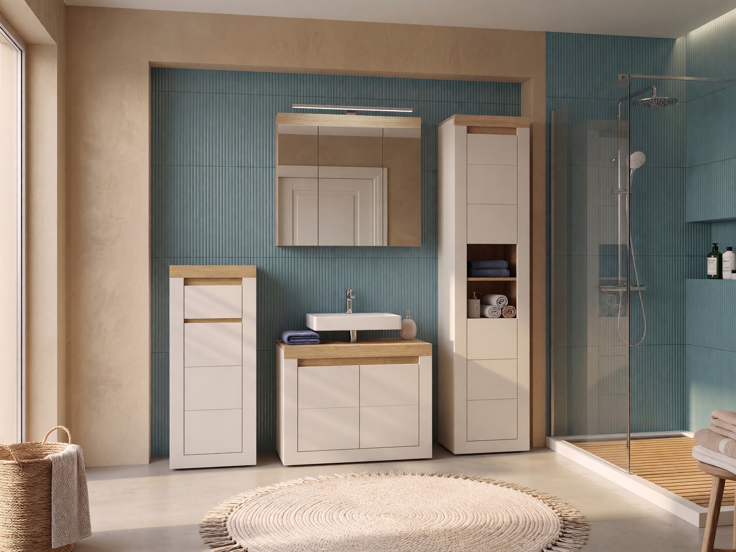 Armoire de bain indépendante Ophtola 124