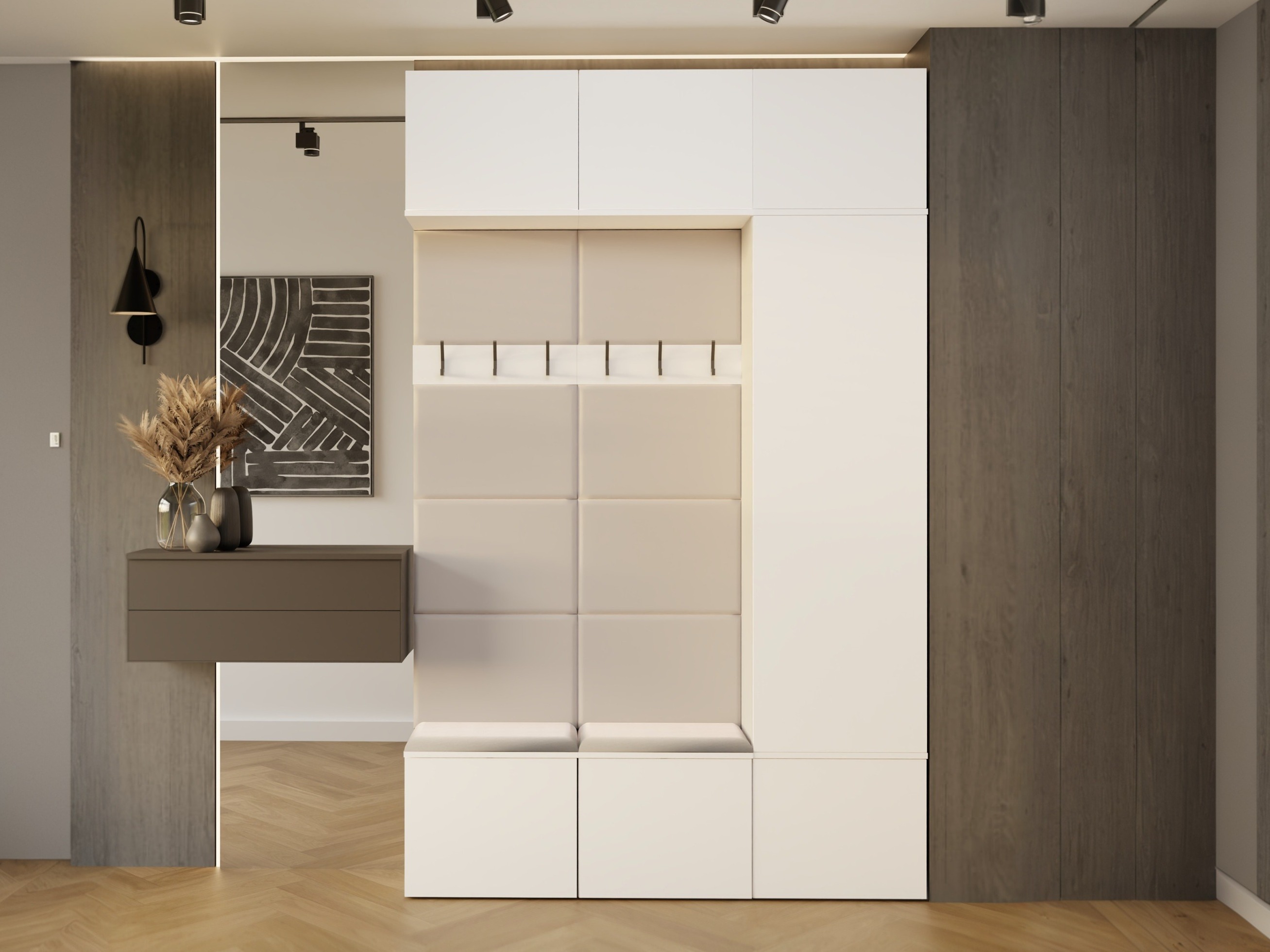 Meuble d'entrée Domtori 112 (Blanc)