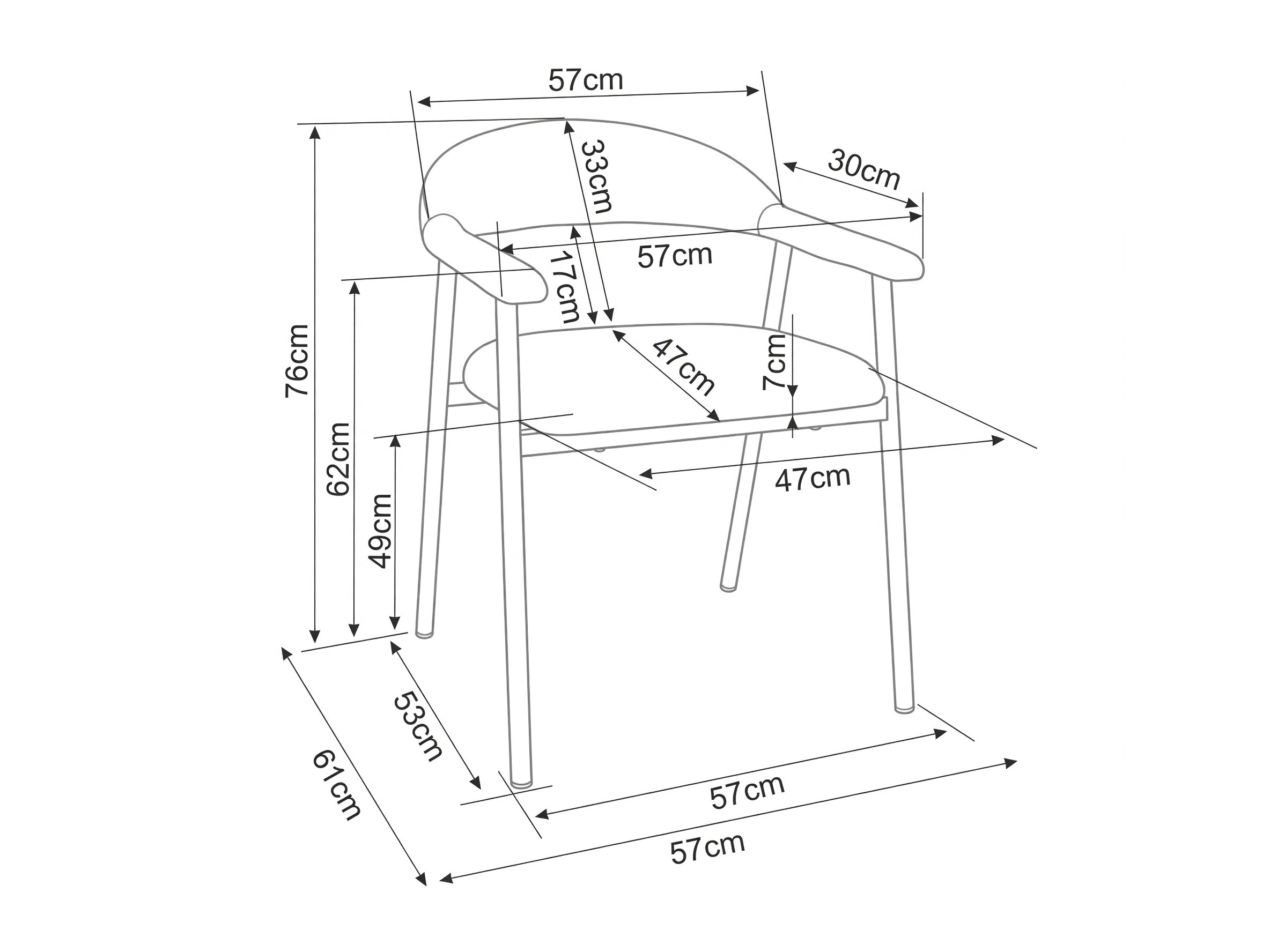 Chaise Detroit 1046 (Raven 34)