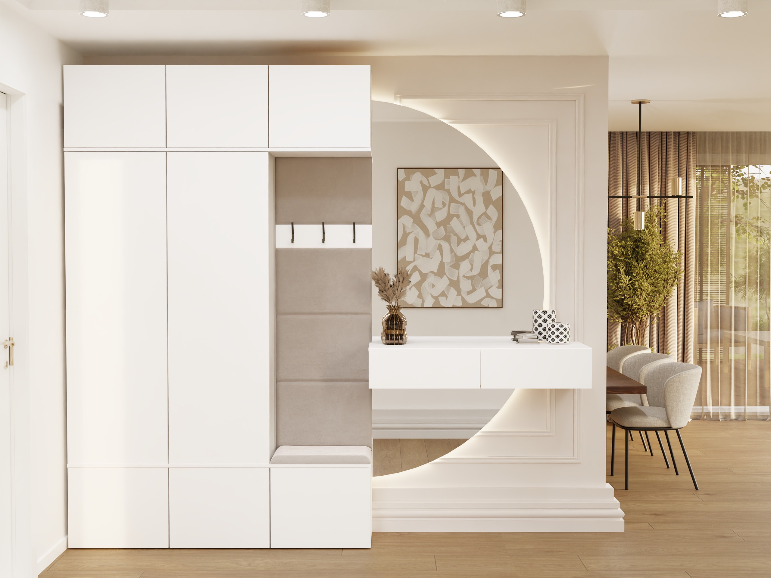 Meuble d'entrée Domtori 113 (Blanc)