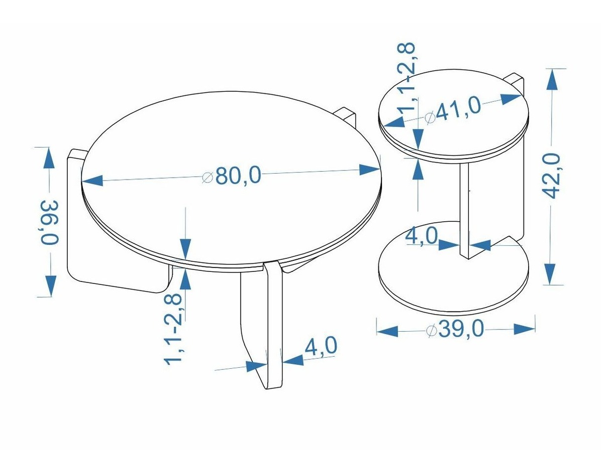 Ensemble tables basses Houston 2199