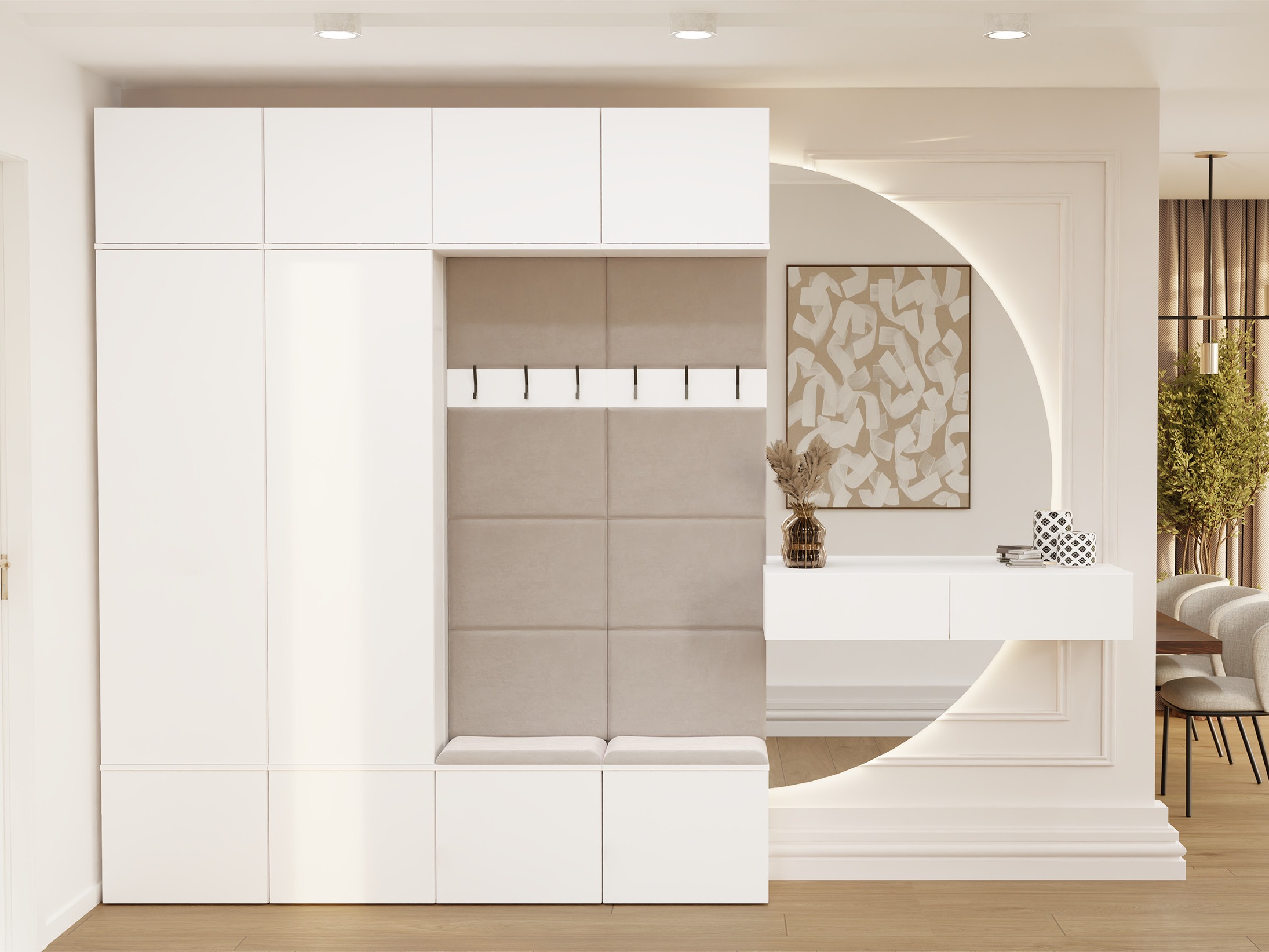 Meuble d'entrée Domtori 114 (Blanc)