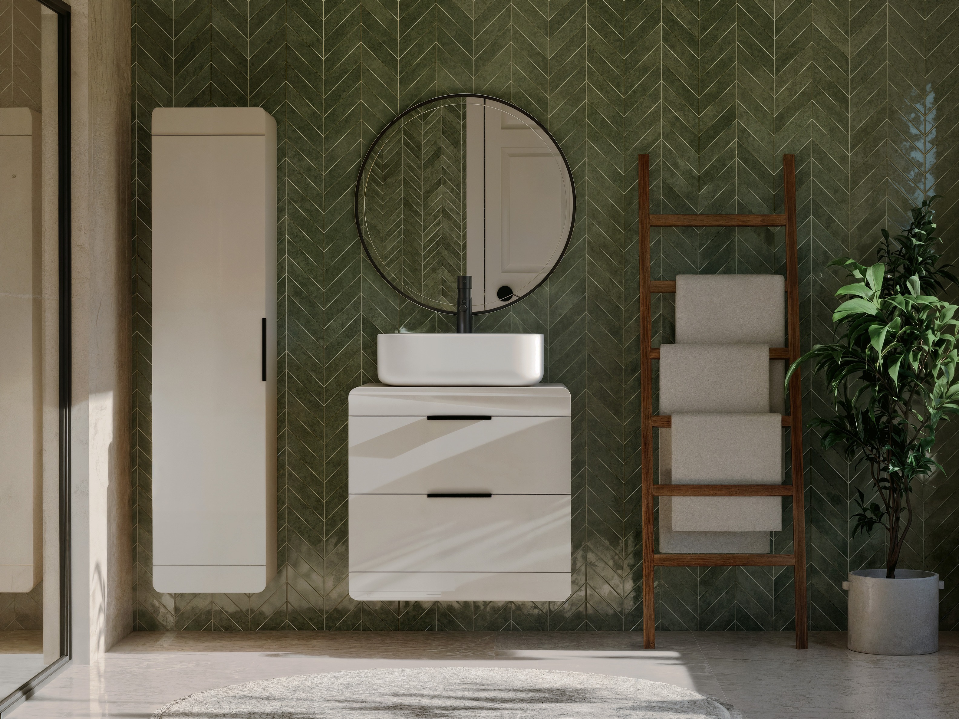Armoire de salle de bains murale pour lavabo Mandeville 391