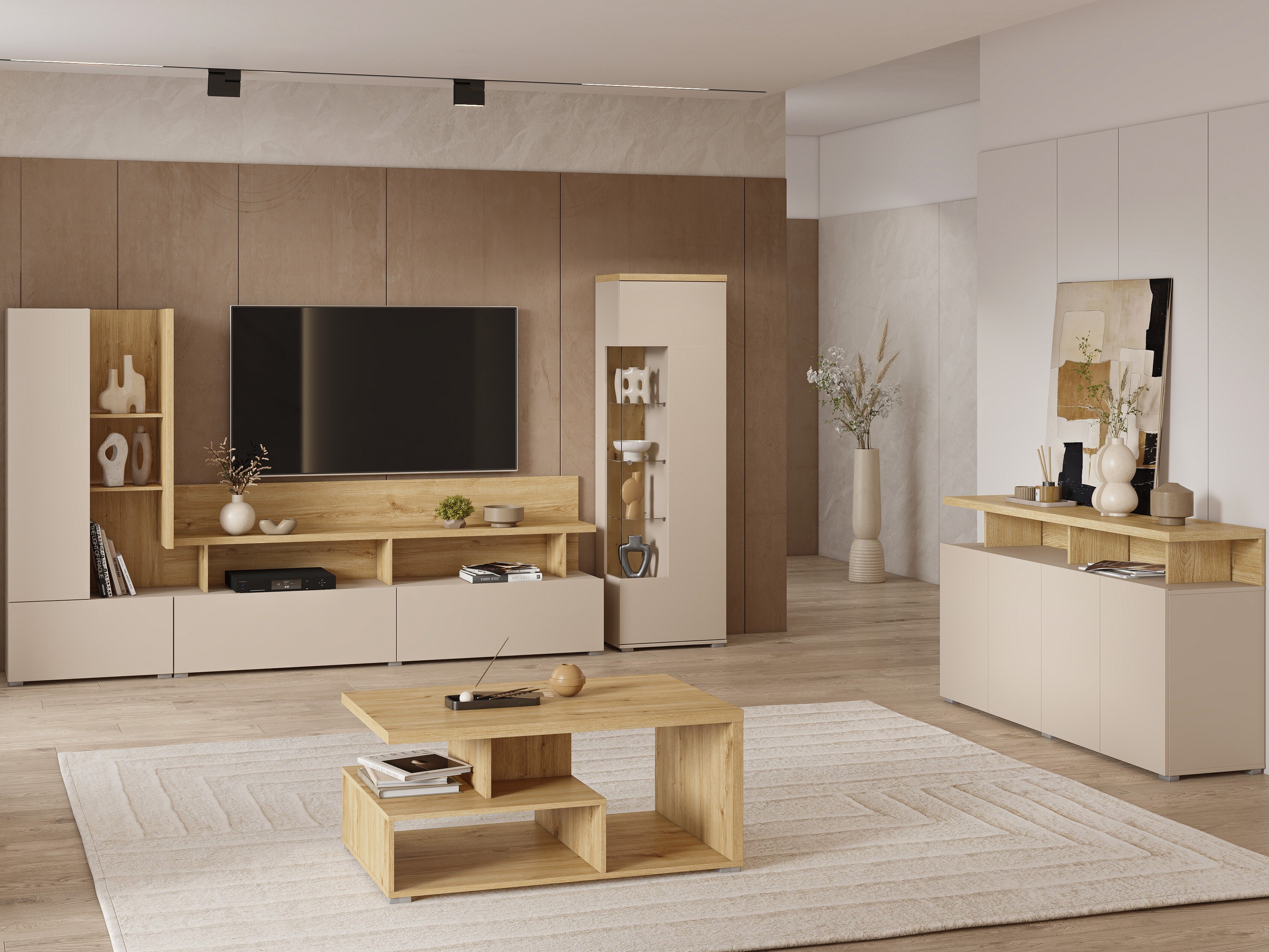 Buffet Virvele 100 (Cachemire + Chêne clair)