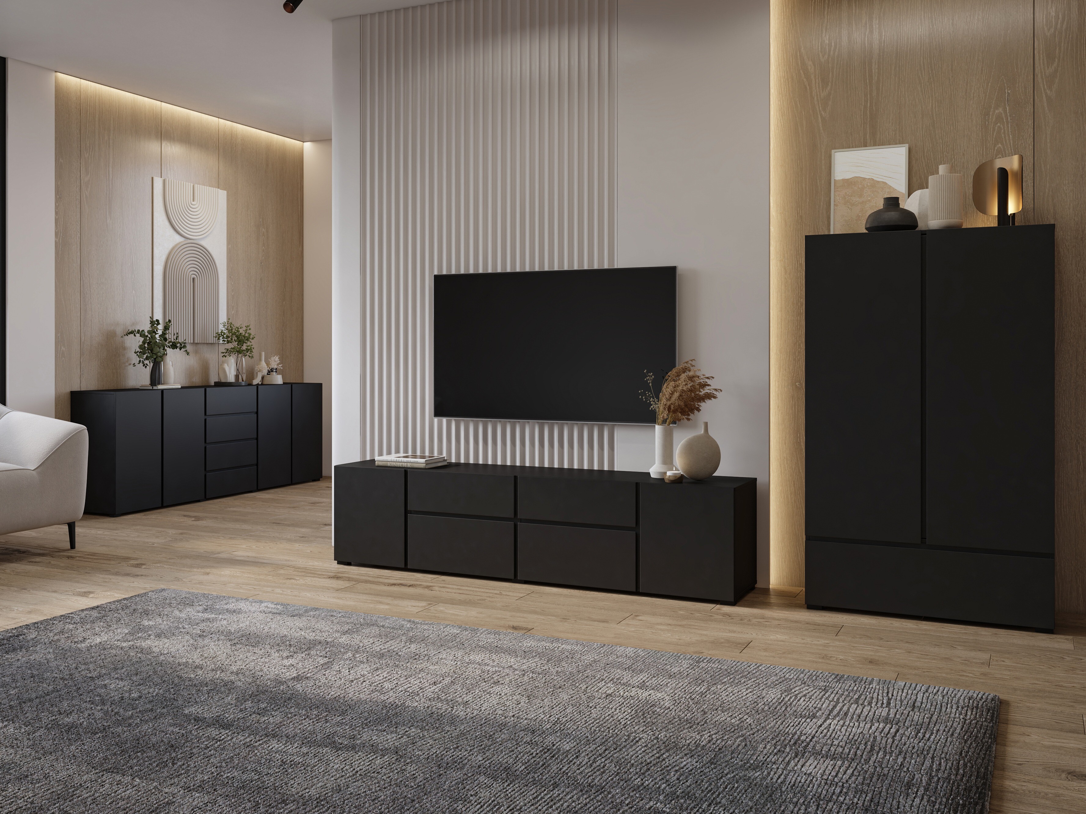 Commode Elbleve 105 (Noir)