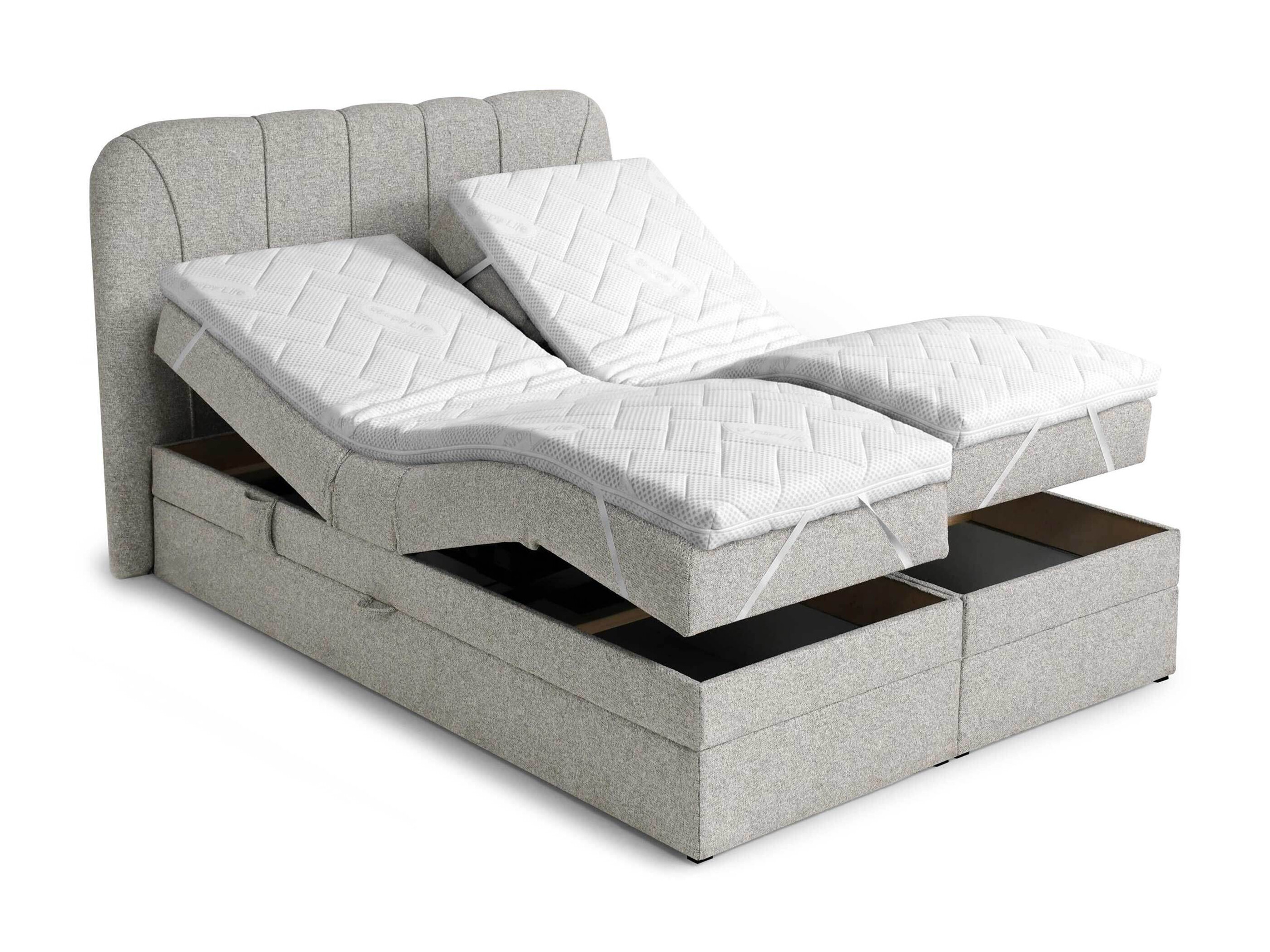 Lit boxspring Norman 127 (Gris clair)