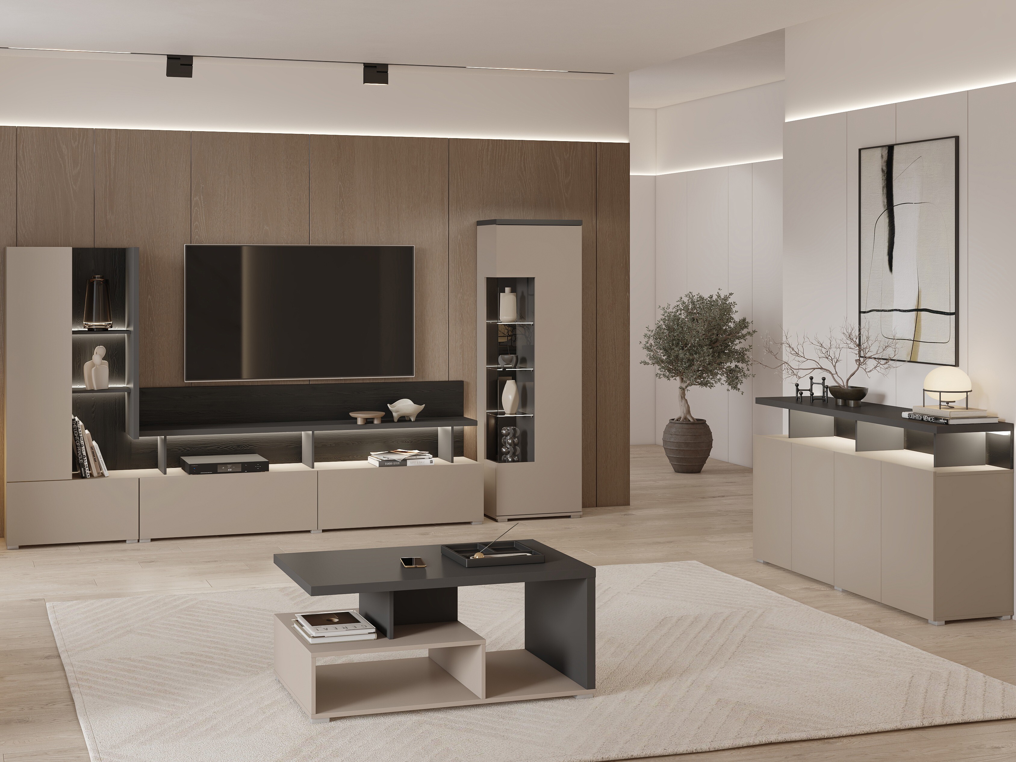 Ensemble de salon Virvele 103 (Congo + Anthracite)