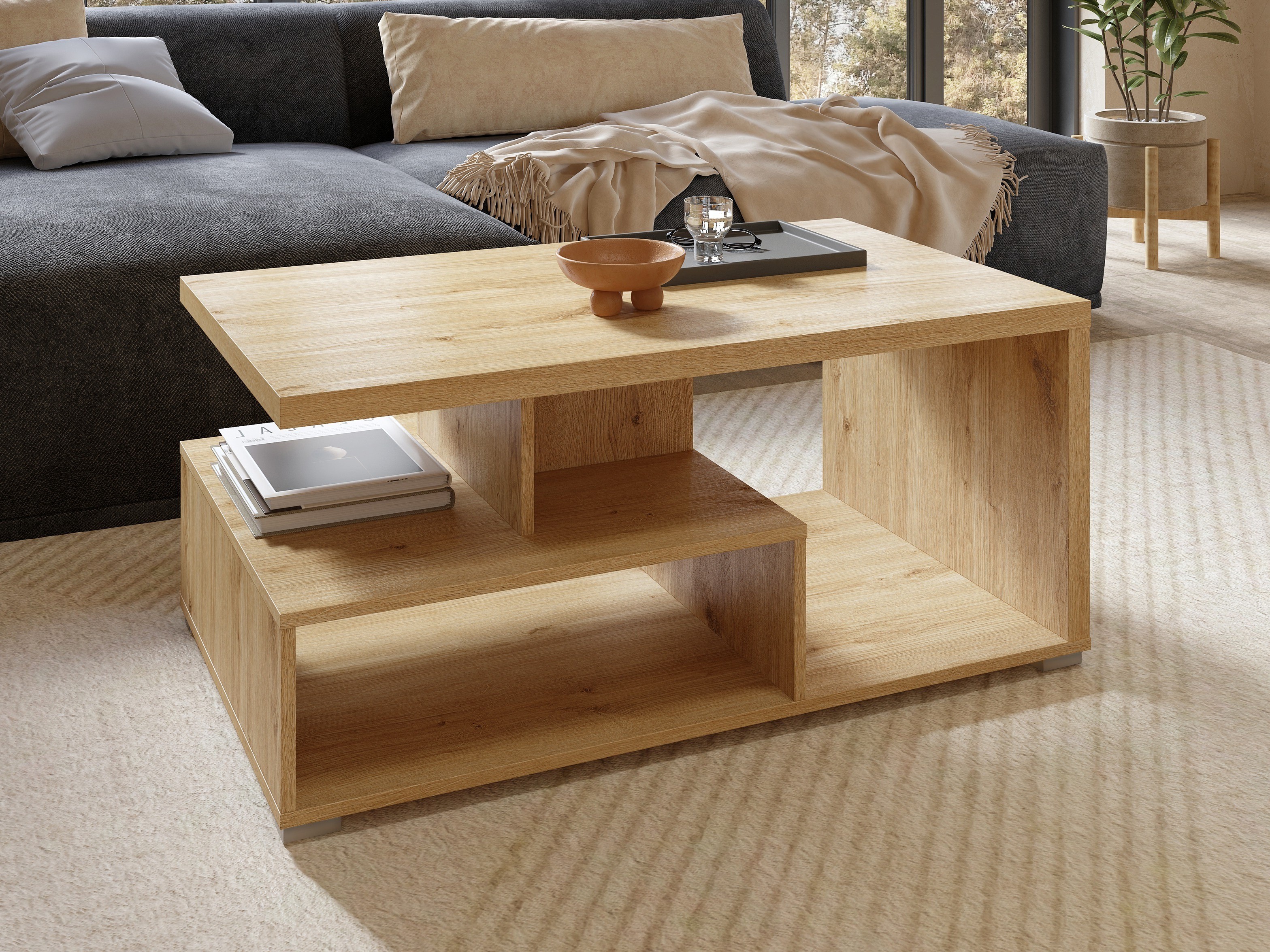 Table basse Virvele 108 (Chêne clair)