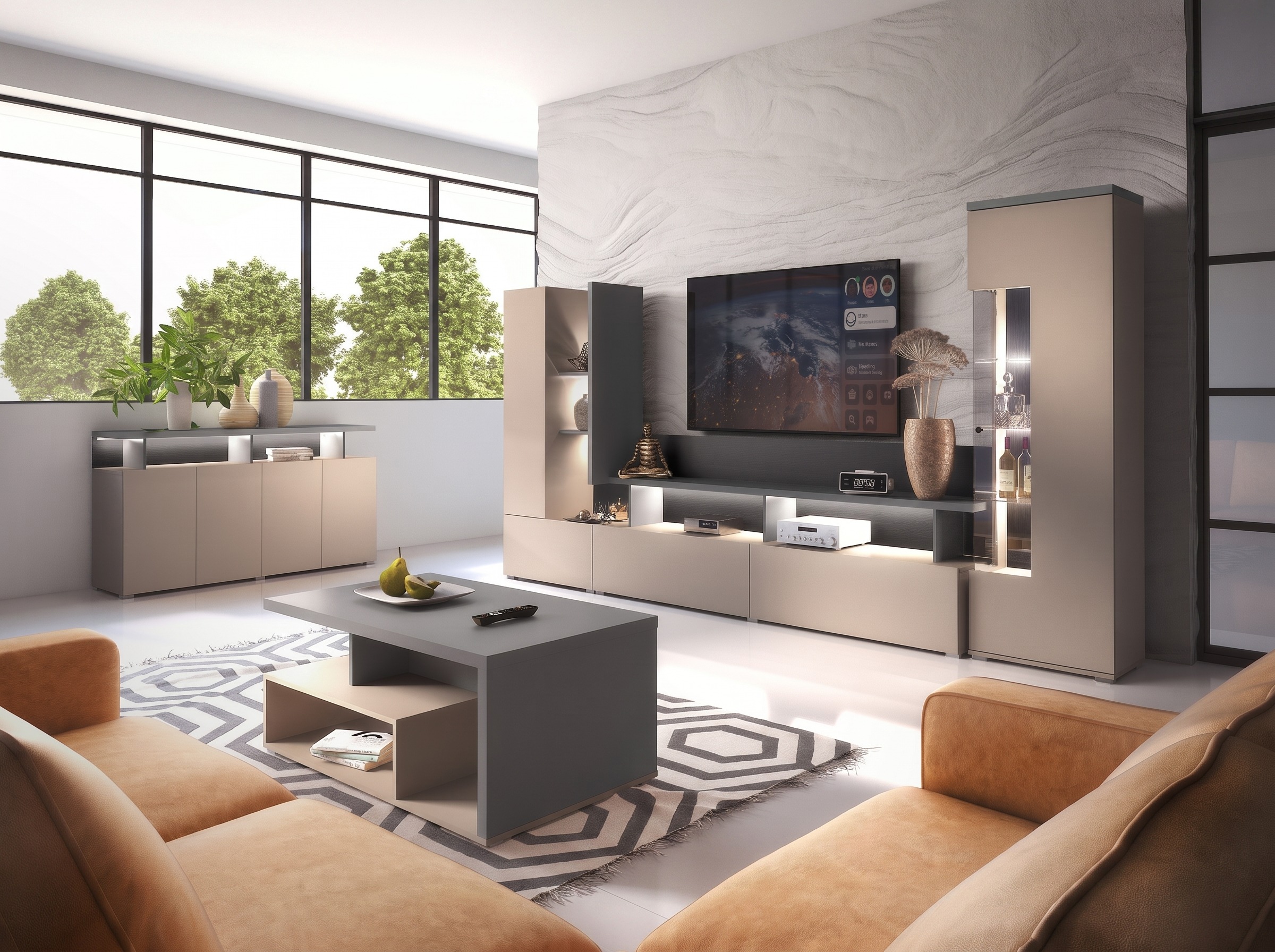 Table basse Virvele 108 (Congo + Anthracite)