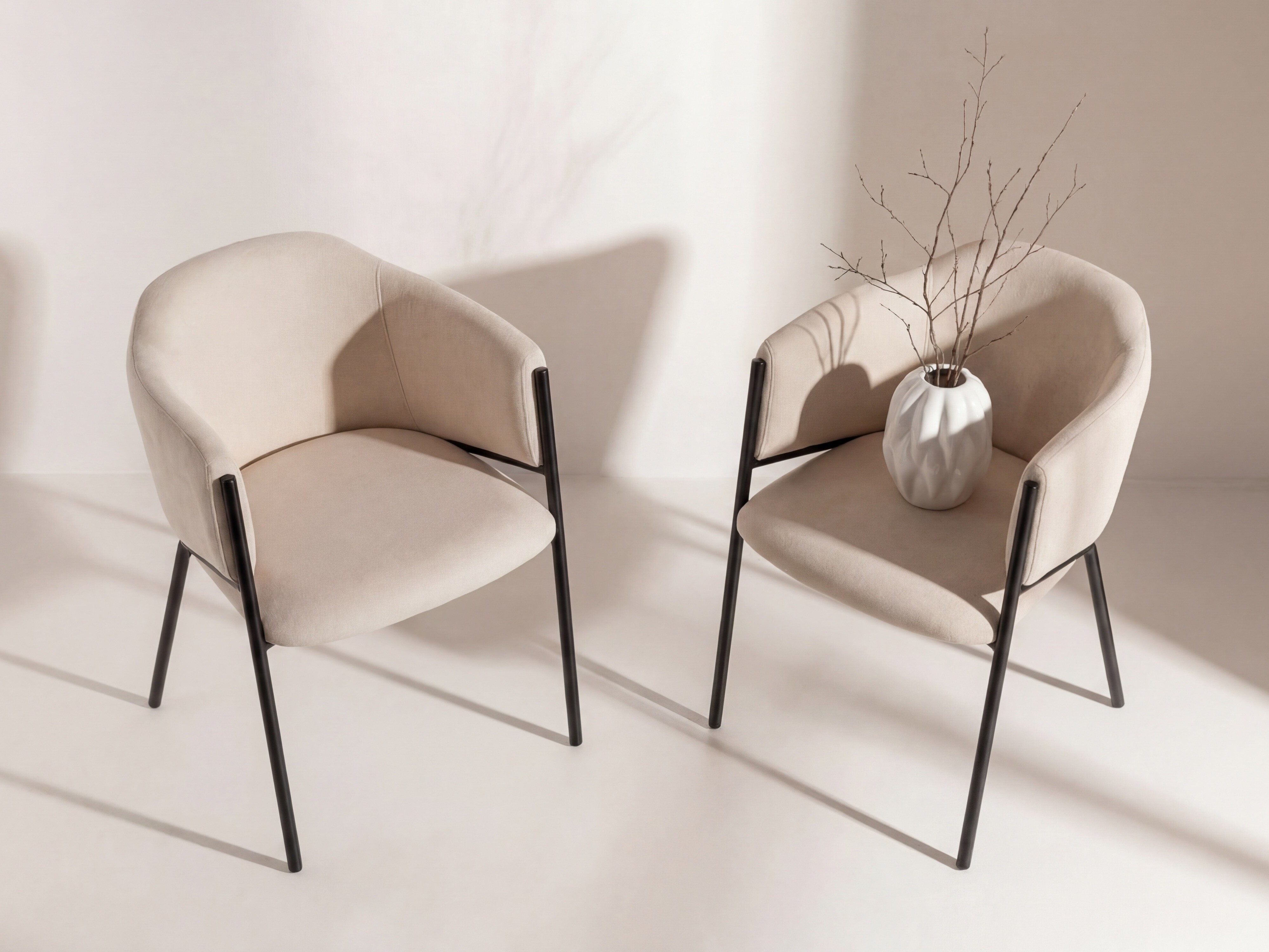 Chaise Dallas 5354 (Beige + Noir)