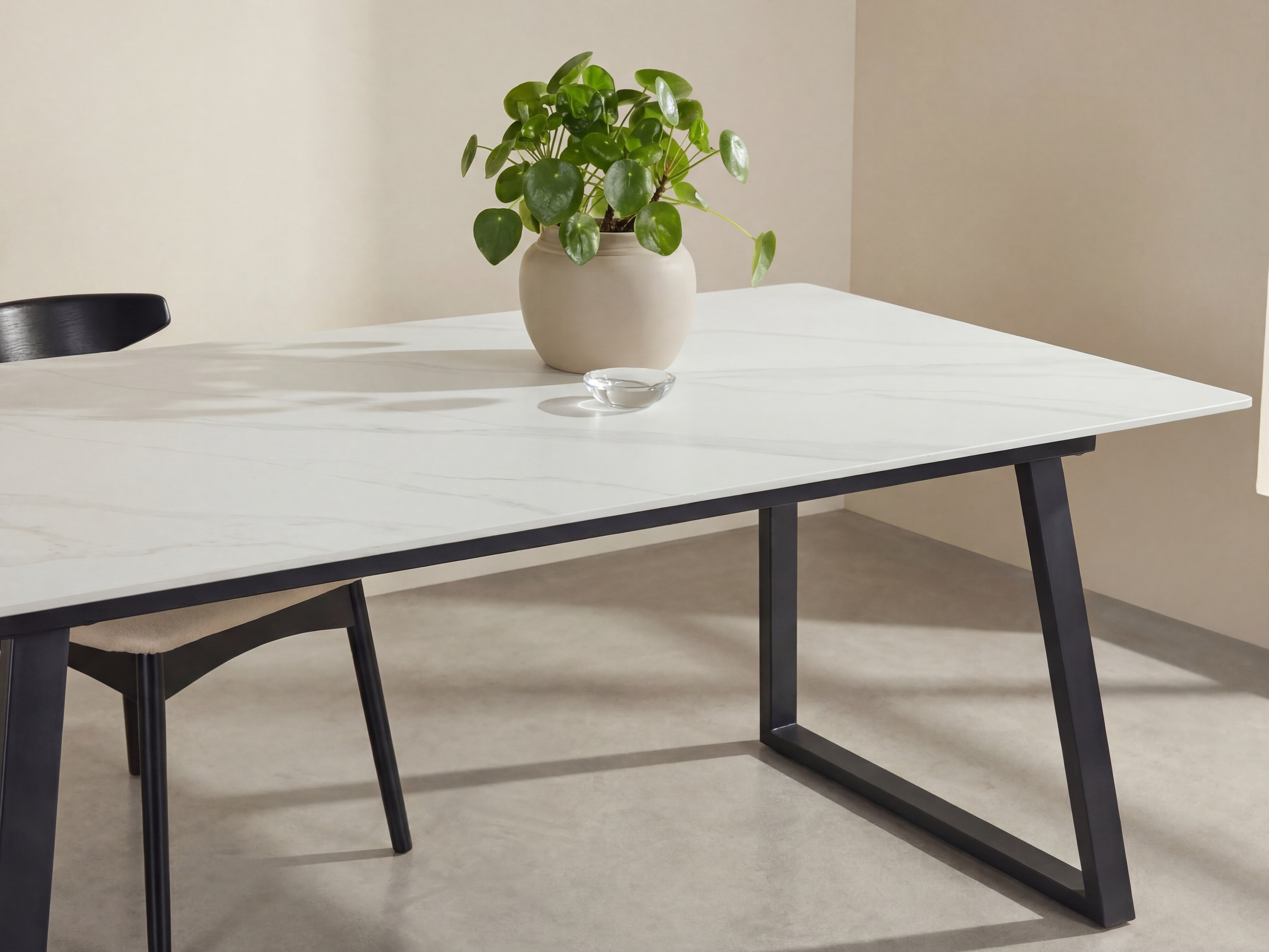 Table Dallas 5355 (Marbre blanc + Noir)
