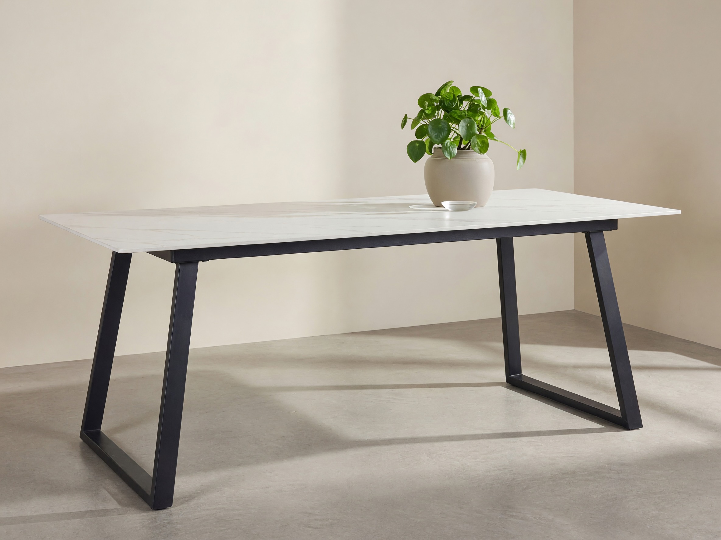 Table Dallas 5355 (Marbre blanc + Noir)