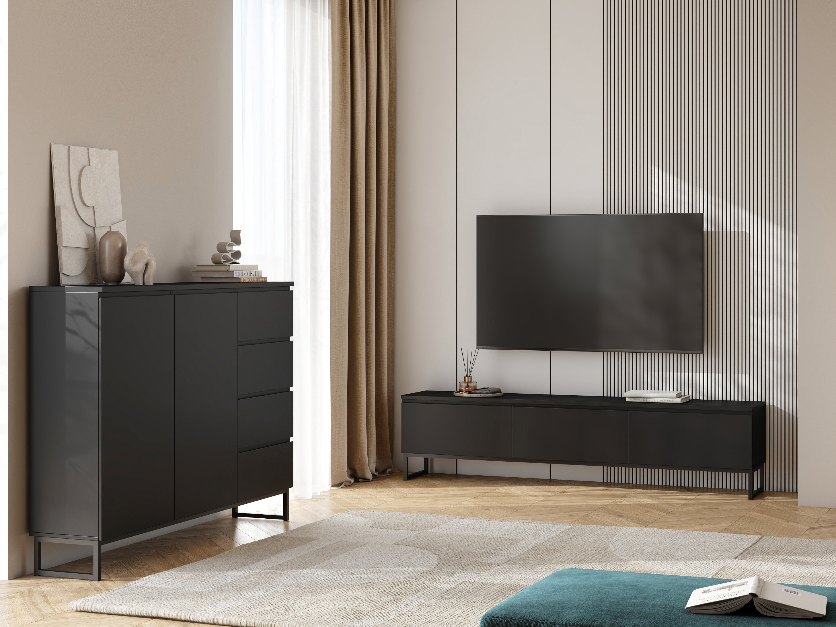 Meuble TV Velsora 101 (Noir)