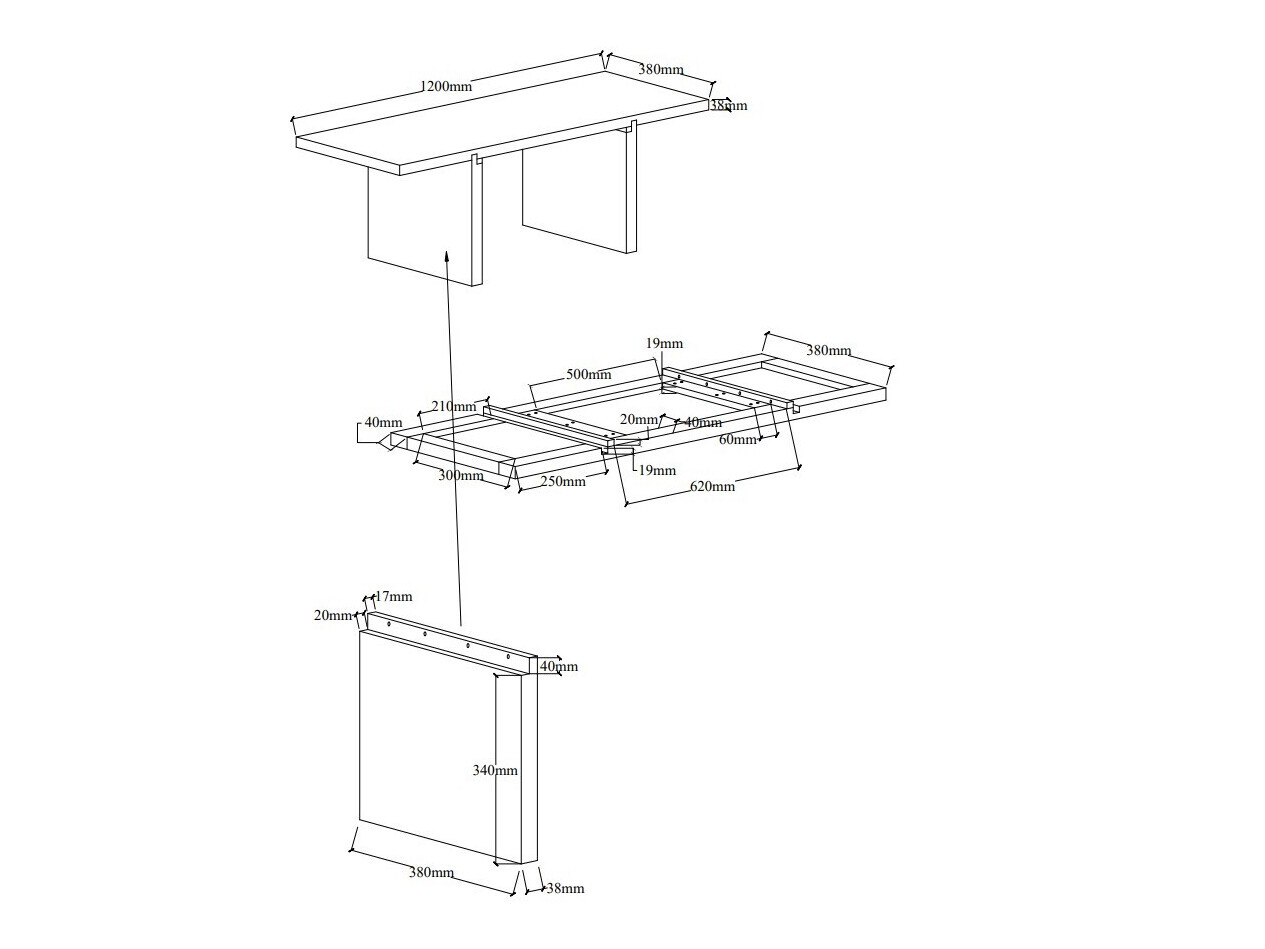 Table basse Dallas 5351 (Clair bois)