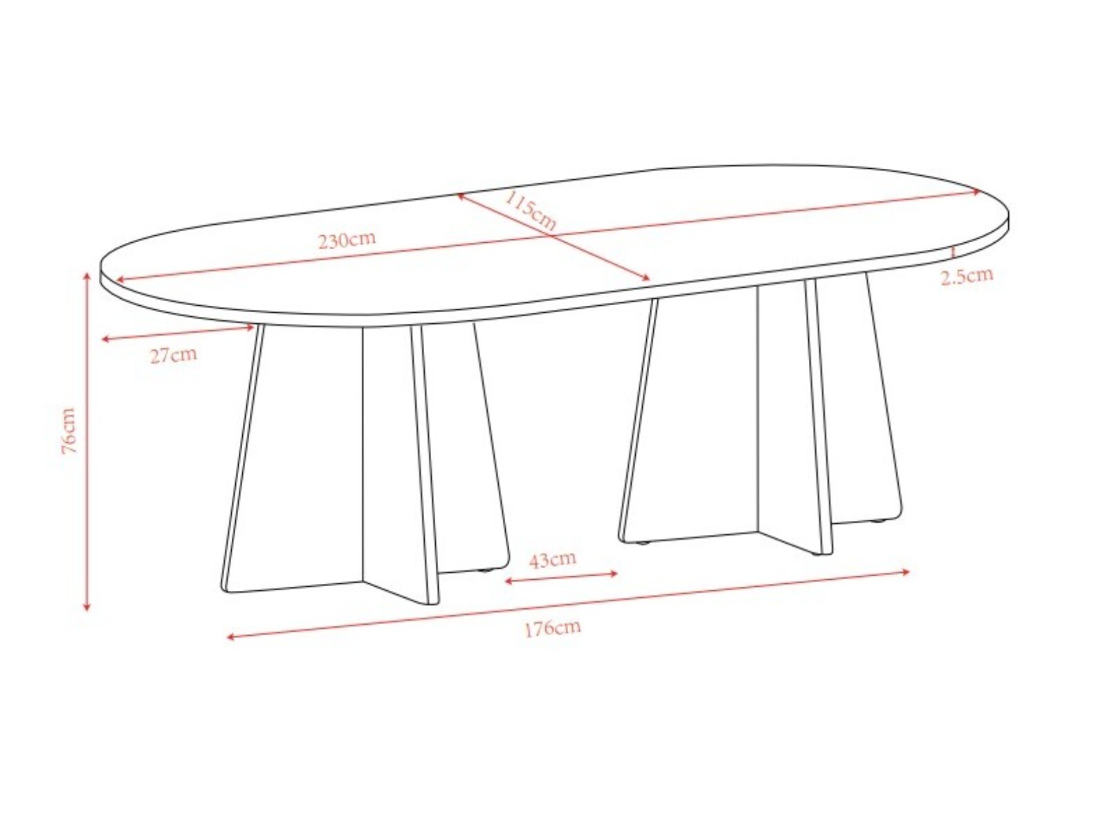Table Dallas 5360 (Clair bois)