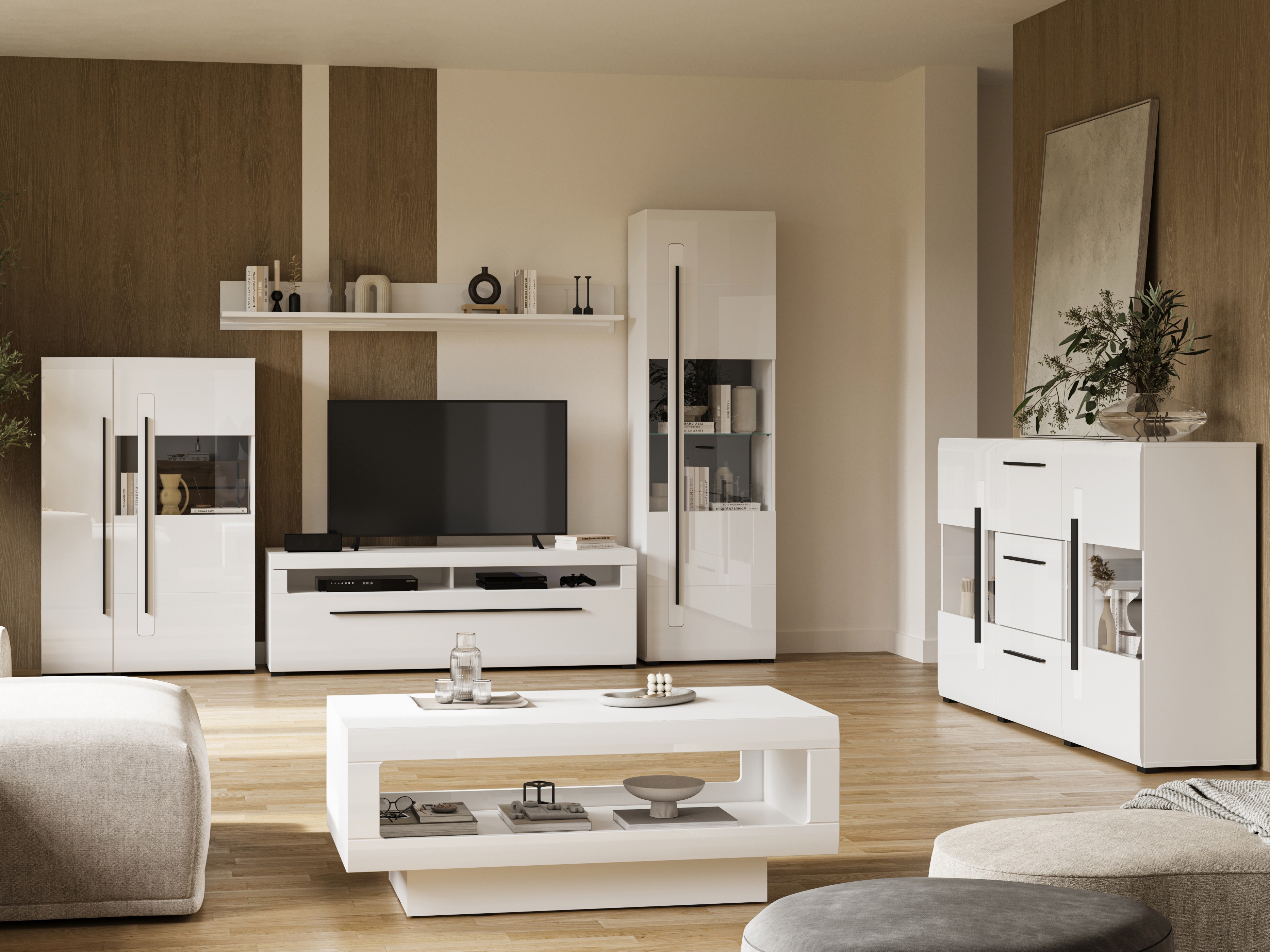 Buffet Ophsalu 105 (Blanc + Blanc brillant)