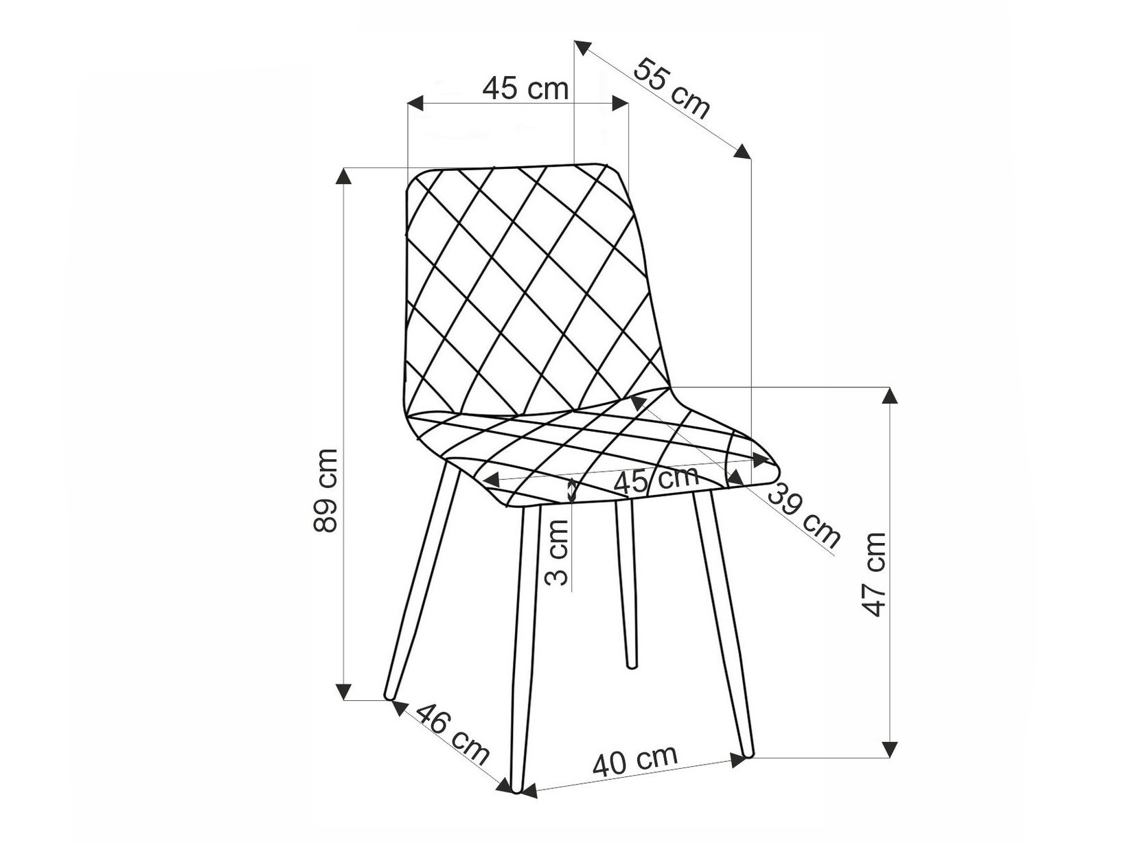 Chaise Houston 1731 (Noir)