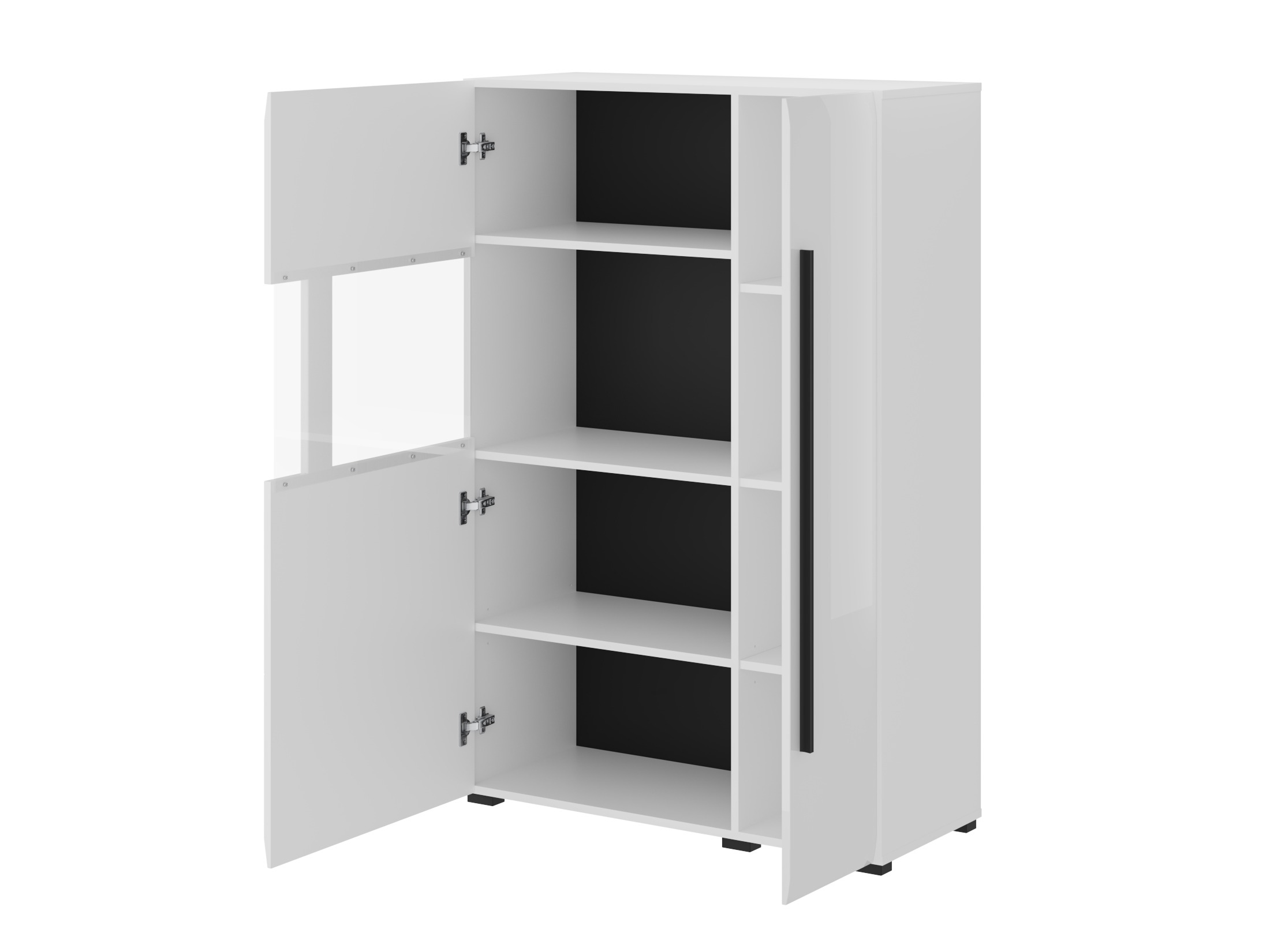 Ensemble de salon Ophsalu 111 (Blanc + Blanc brillant)