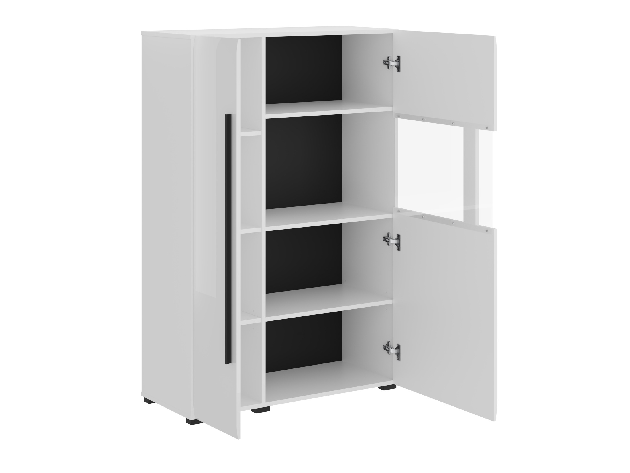 Ensemble de salon Ophsalu 112 (Blanc + Blanc brillant)