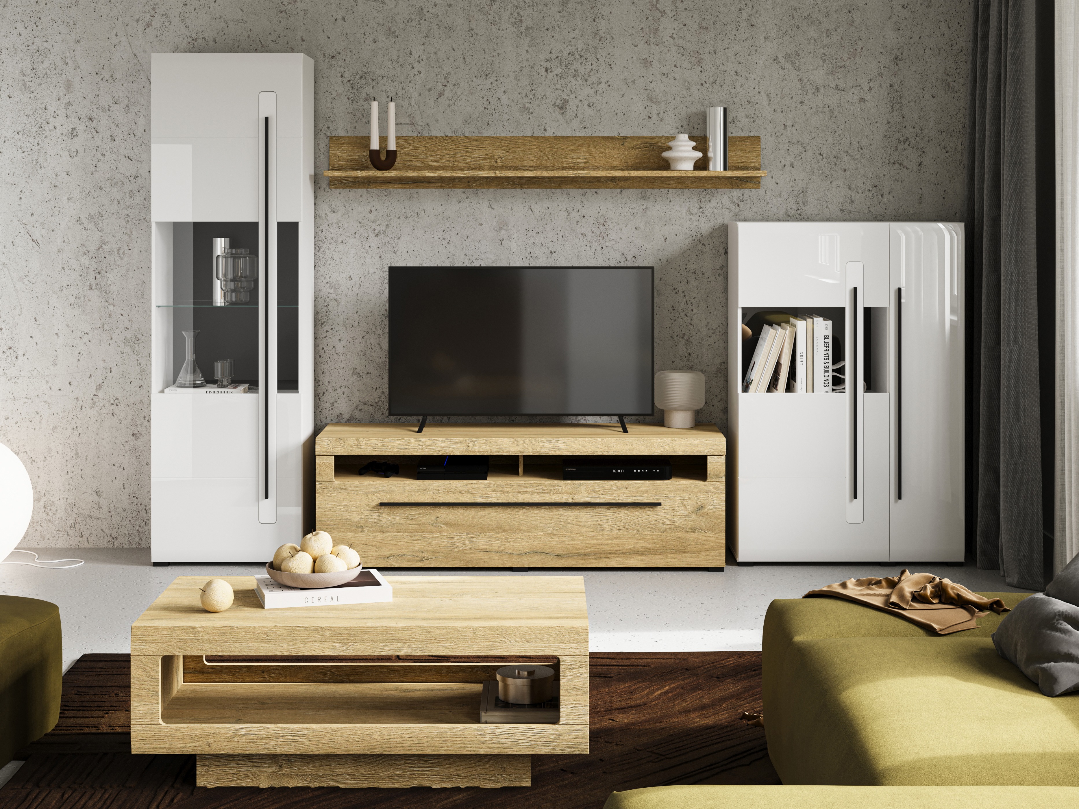 Meuble TV Ophsalu 104 (Grandson chêne)