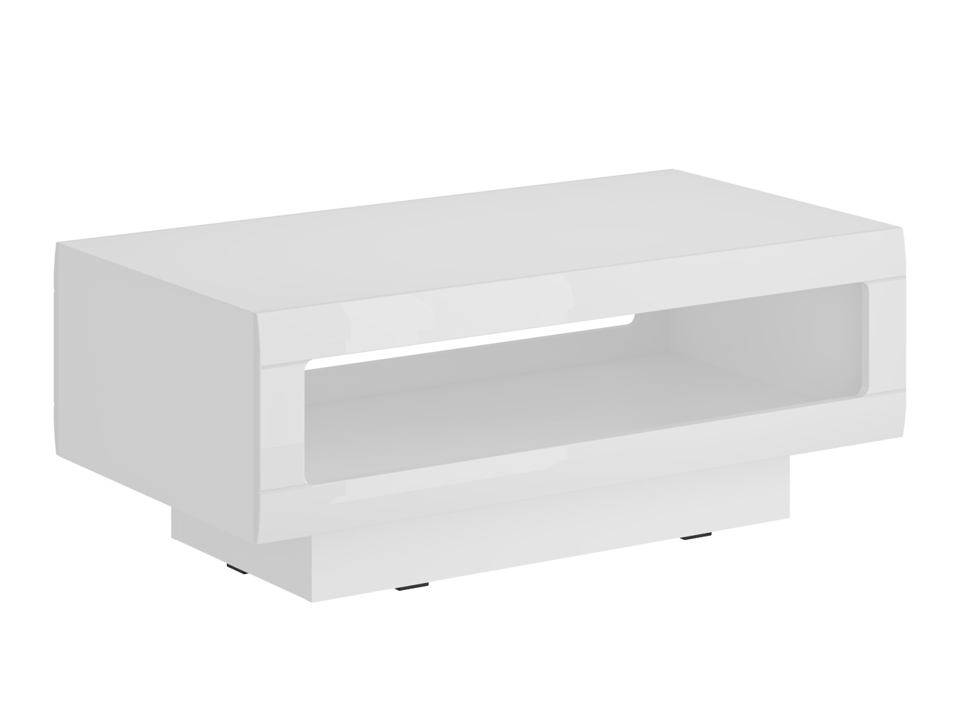 Table basse Ophsalu 102 (Blanc + Blanc brillant)