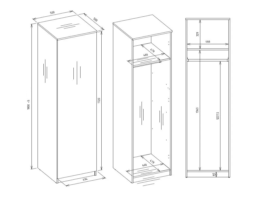 Armoire Mandeville 399 (Chêne Artisan)