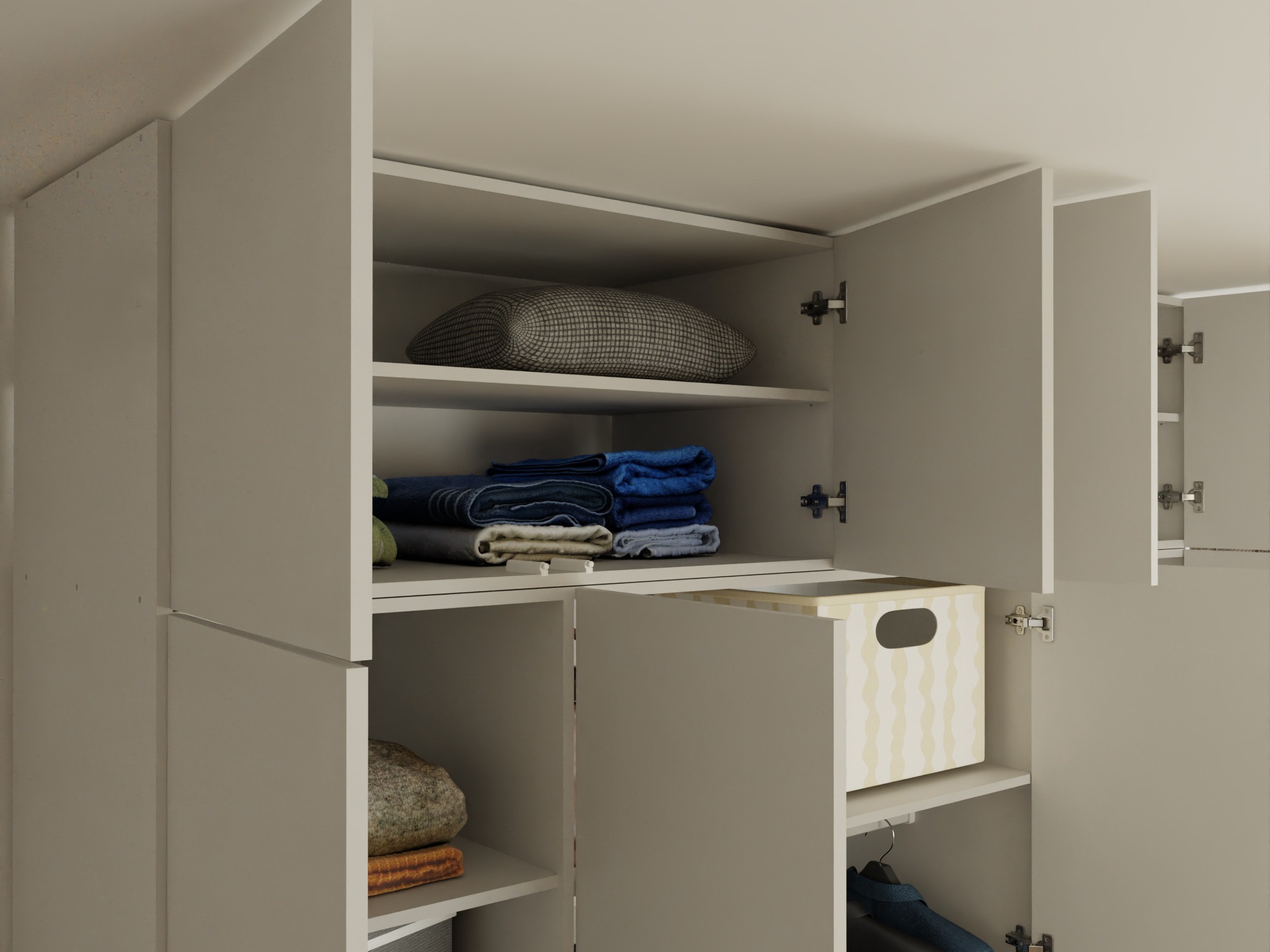 Armoire Mandeville 400 (Cachemire + Noir)