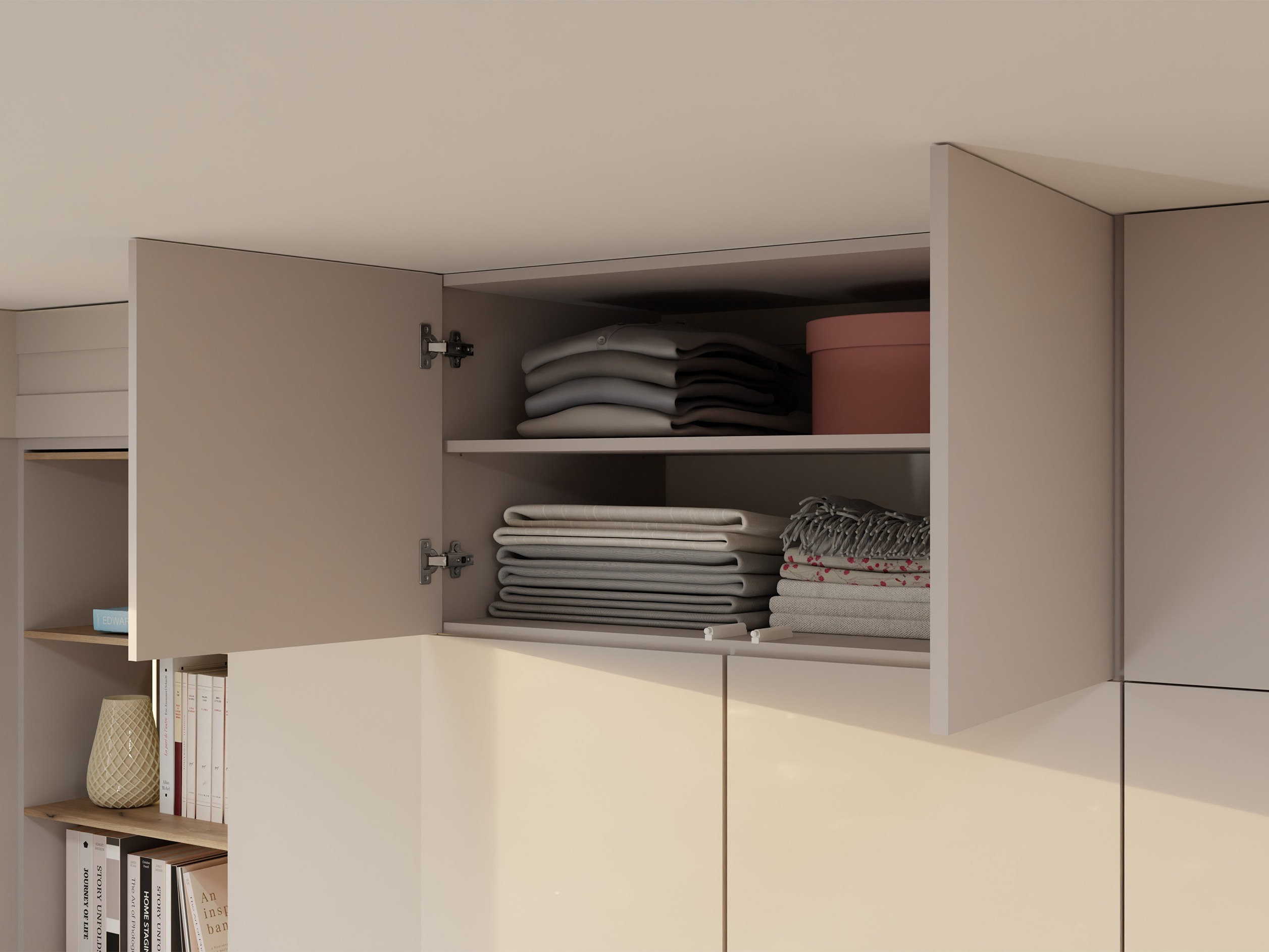 Armoire Mandeville 400 (Cachemire + Noir)