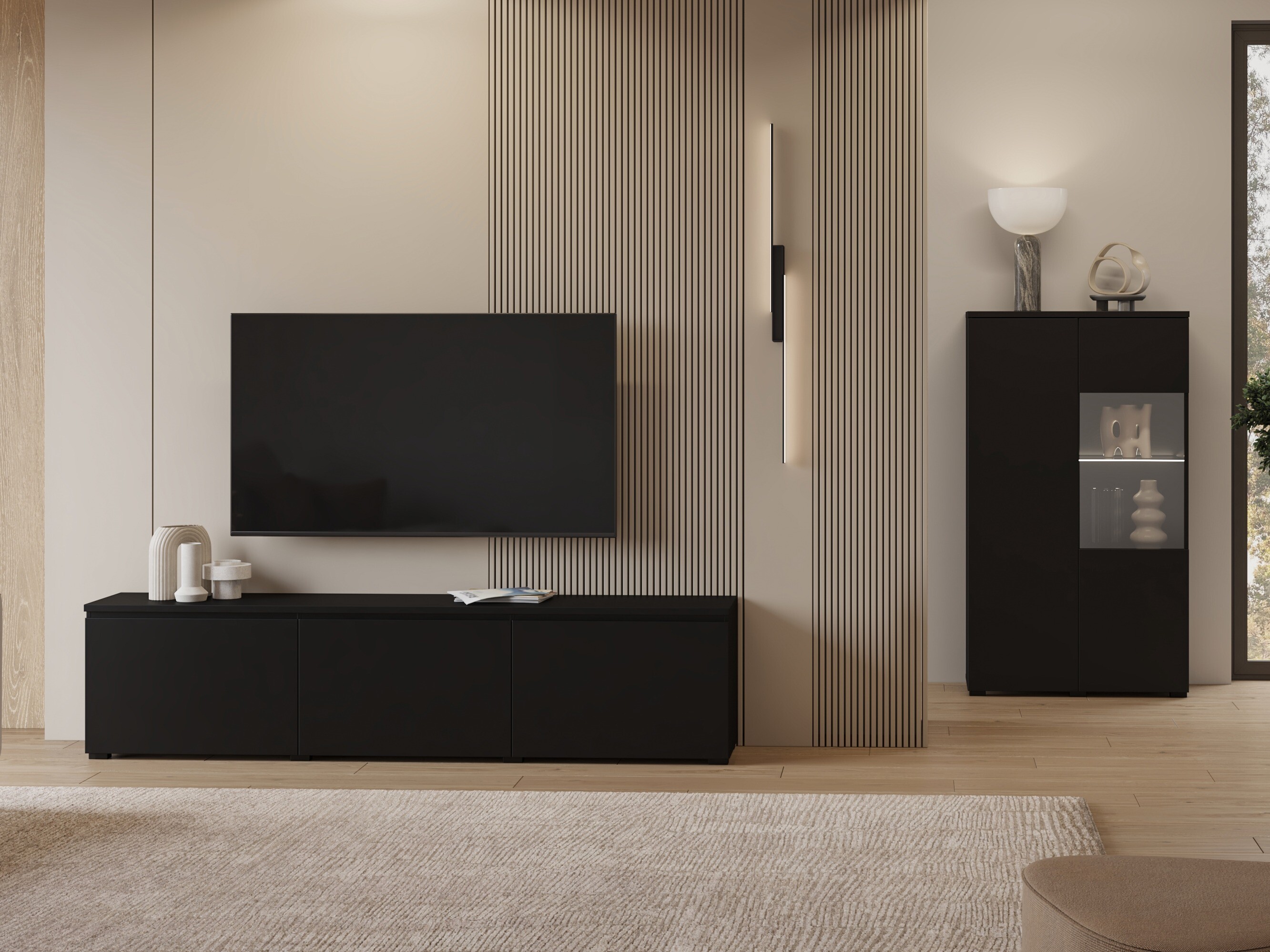 Meuble TV Baletu 113 (Noir)