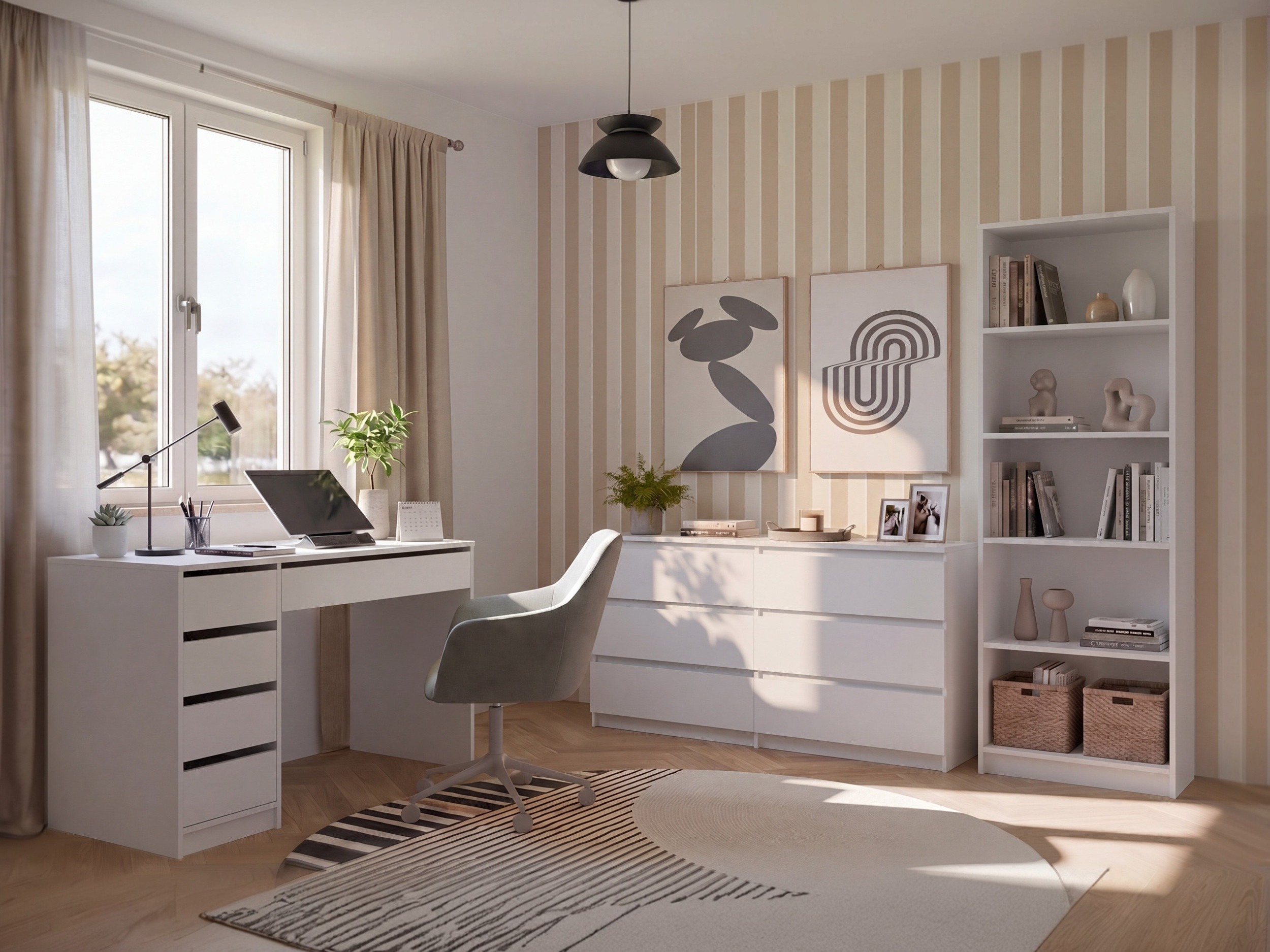 Ensemble de bureau à domicile Elbvelu 138