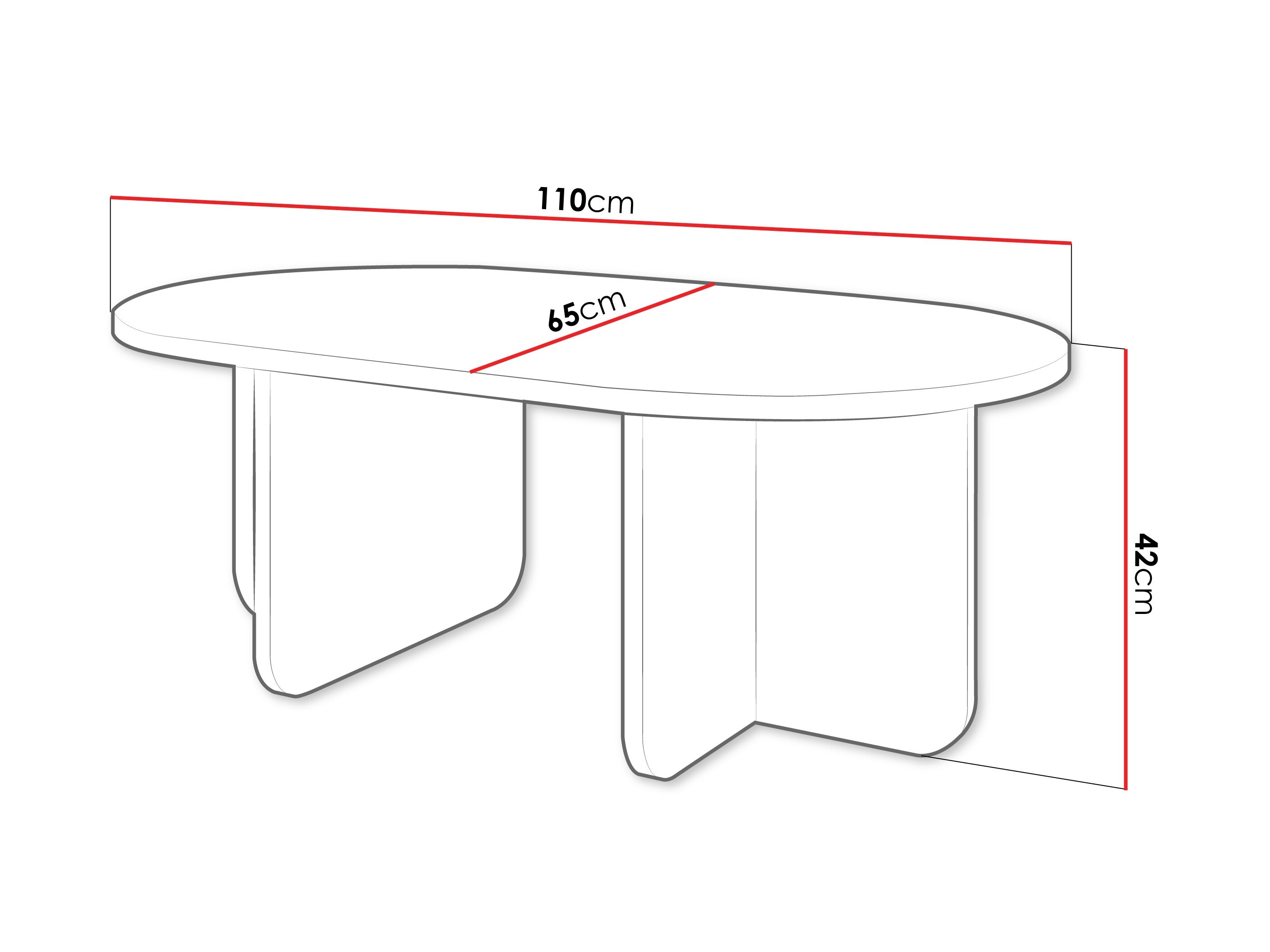 Table basse Miami 414 (Noyer)