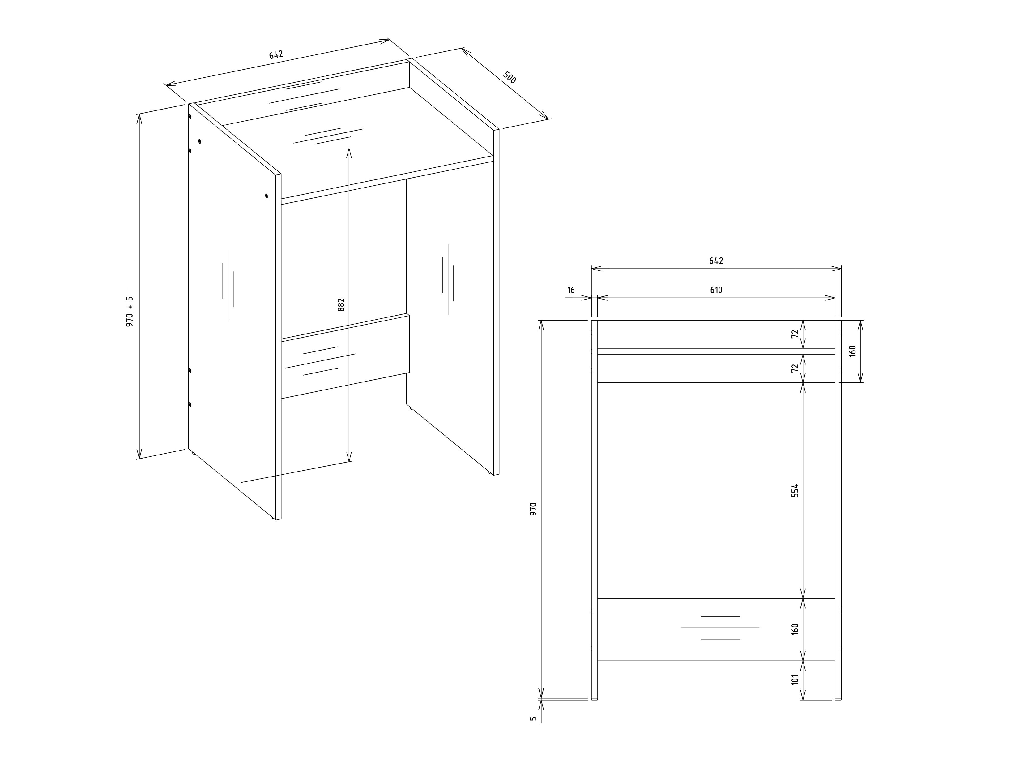 Colonne de salle de bain Balelbo 102 (Anthracite + Chêne Artisan)