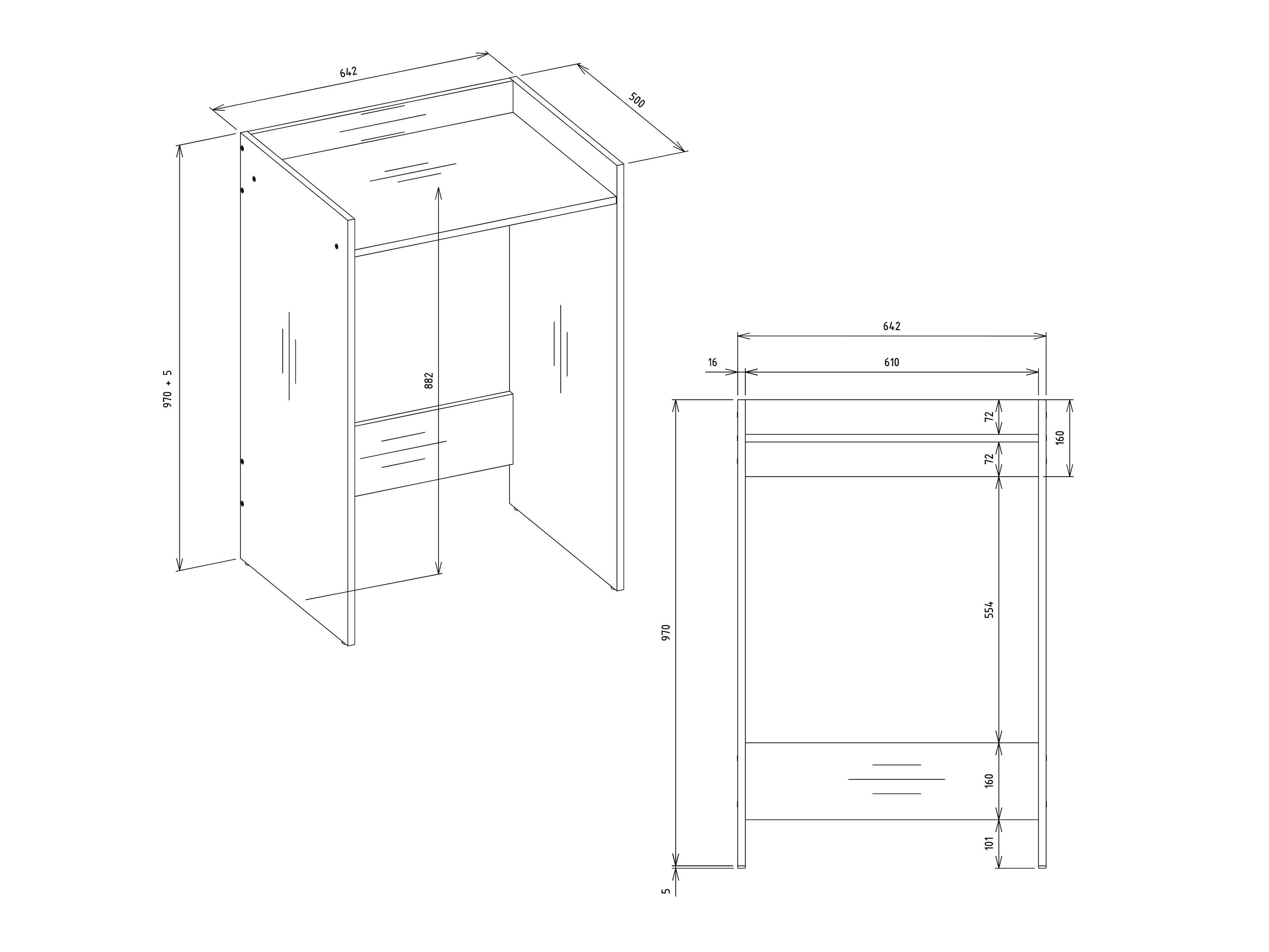 Colonne de salle de bain Balelbo 102 (Chêne Artisan)