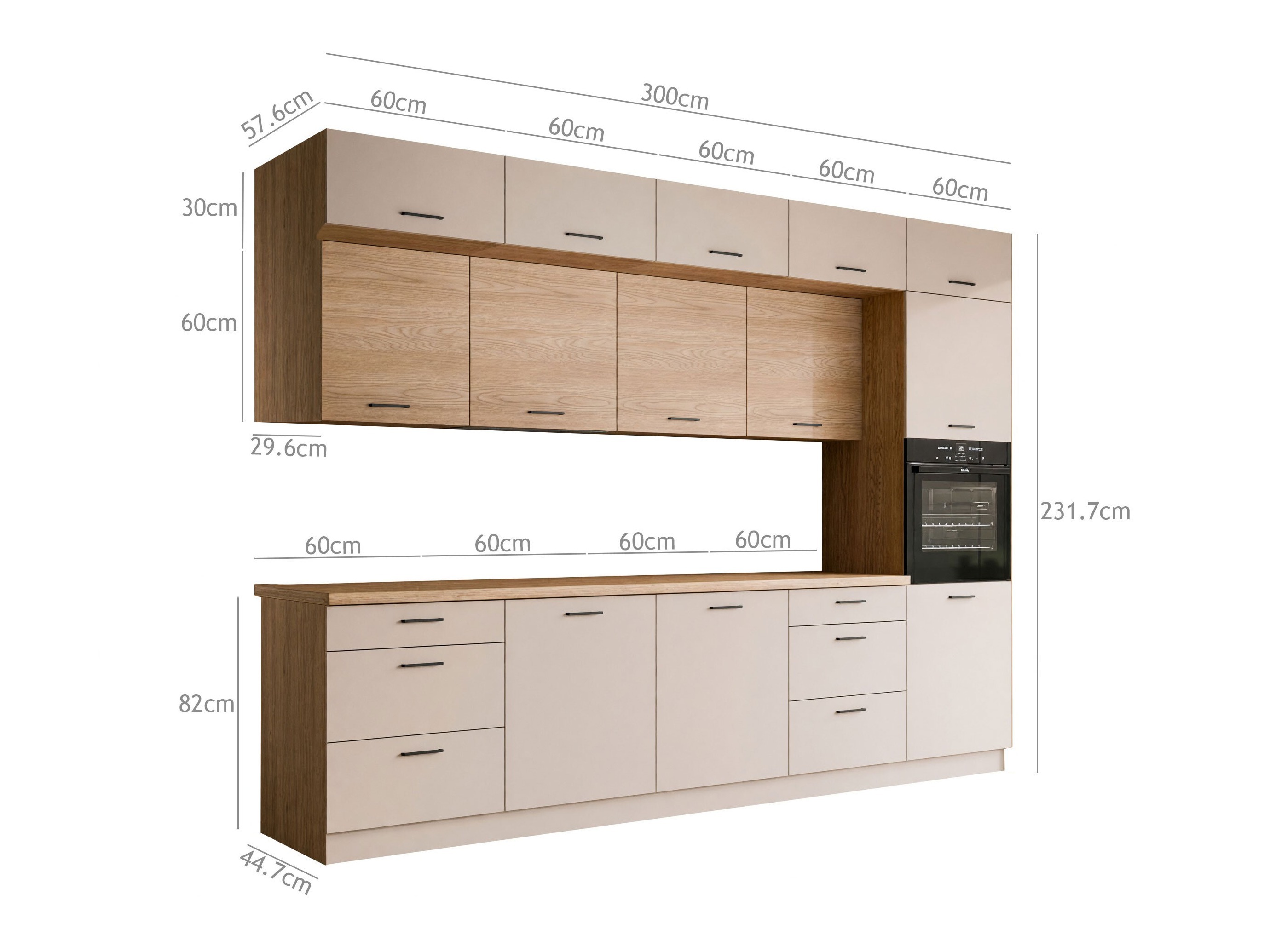 Cuisine complète modulaire Ati Cashmere Grey 100