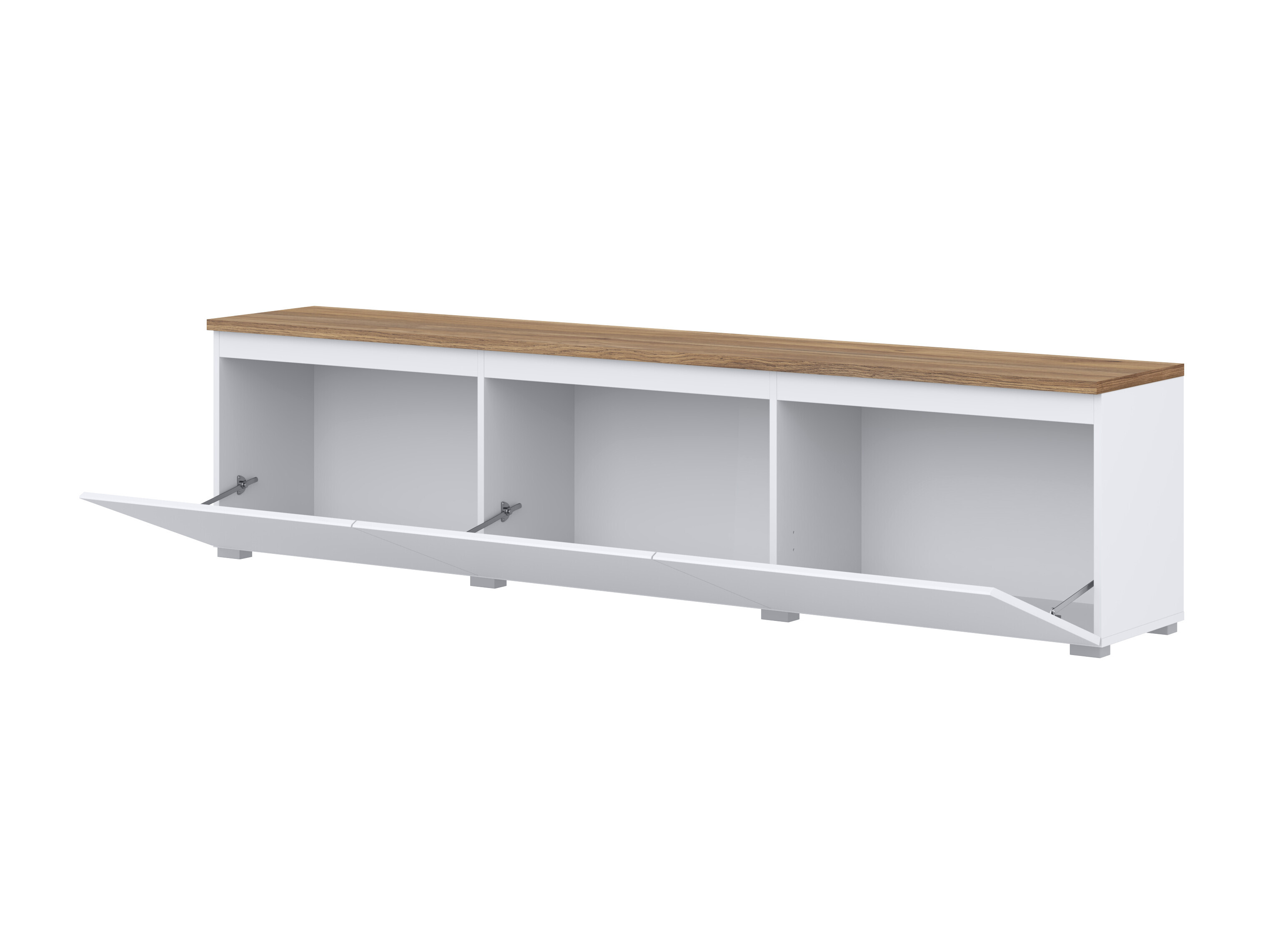 Ensemble de salon Baletu 114 (Blanc + Chêne)
