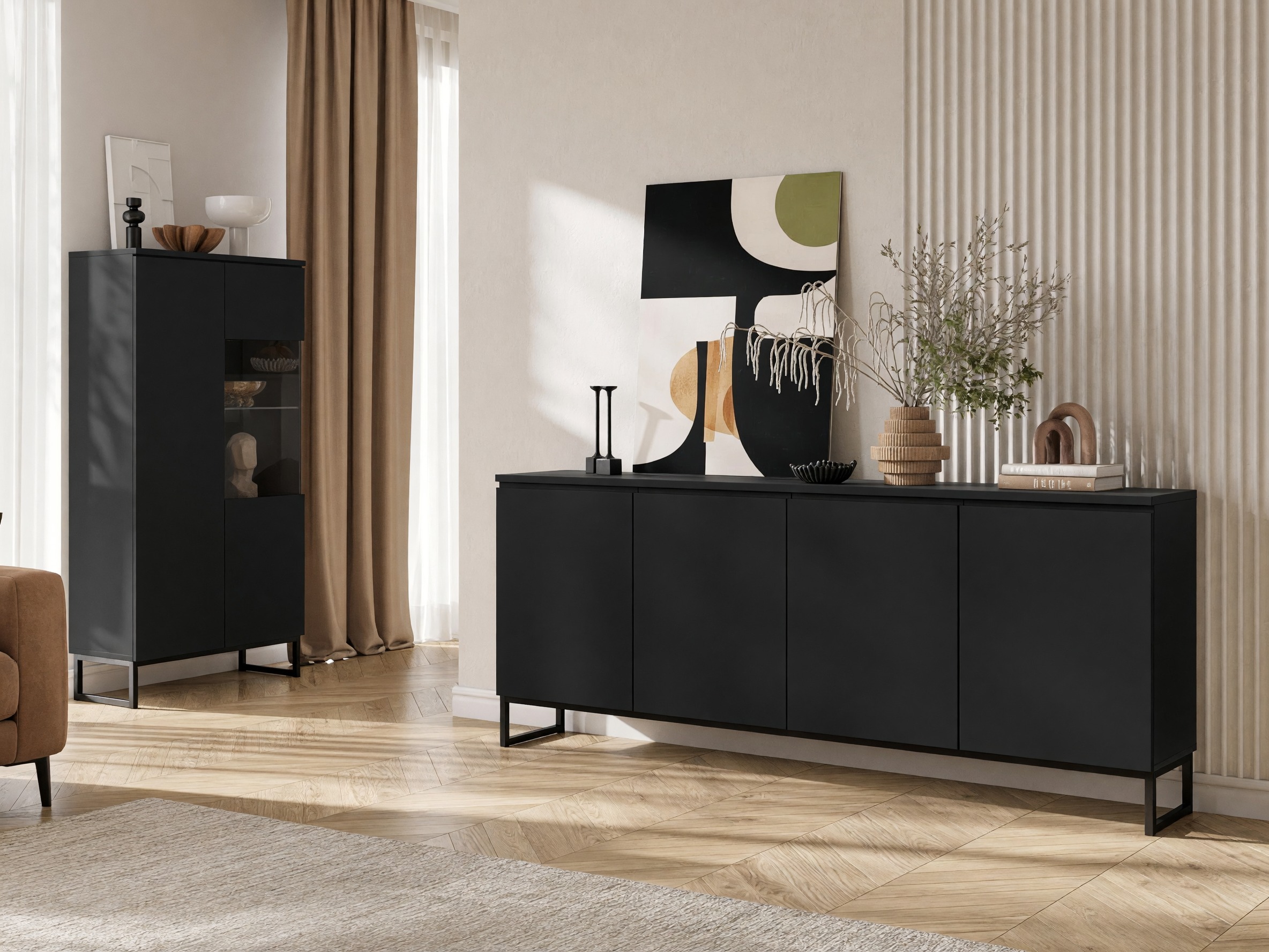 Ensemble de salon Velsora 108 (Noir)