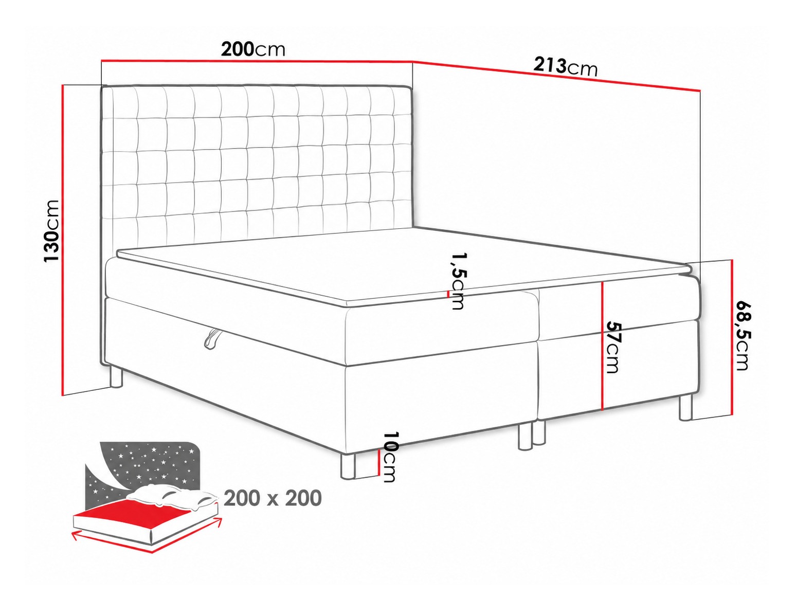 Lit boxspring Panis (Bristol 2442)
