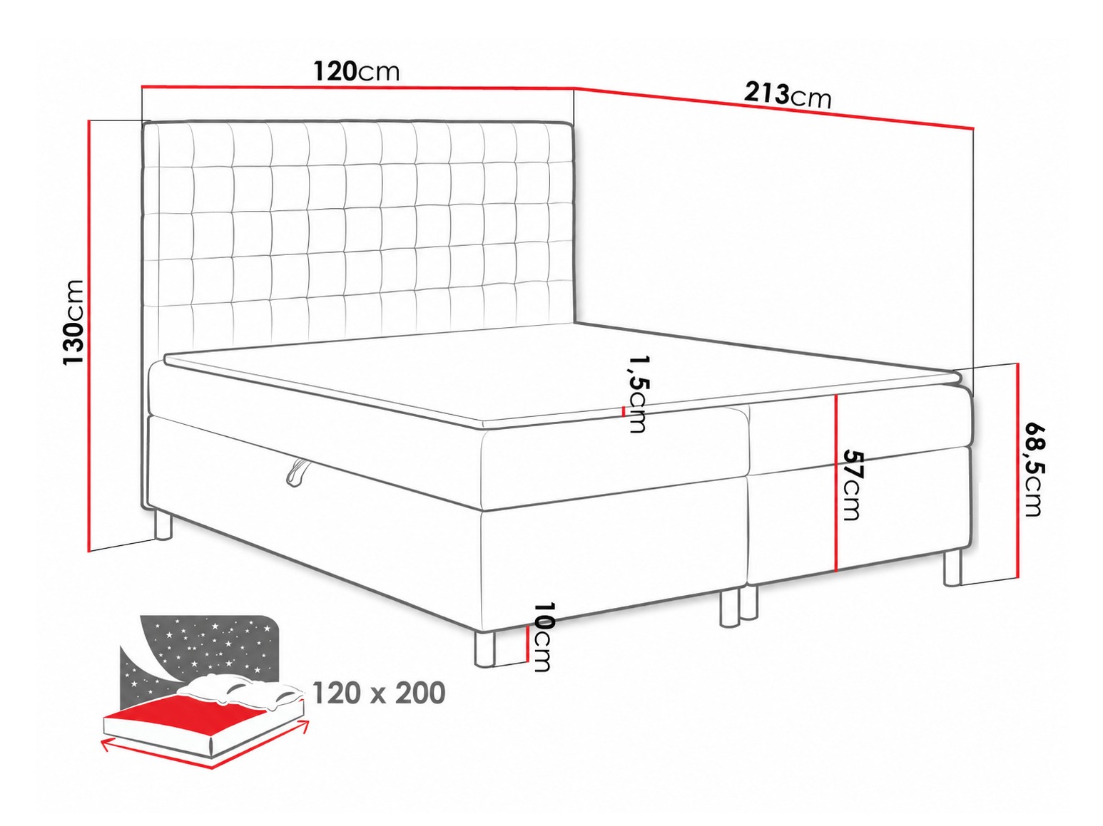 Lit boxspring Panis (Bristol 2442)