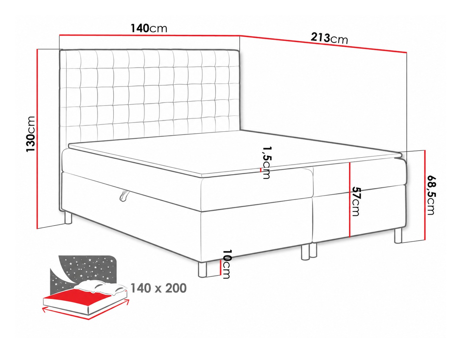 Lit boxspring Panis (Bristol 2447)