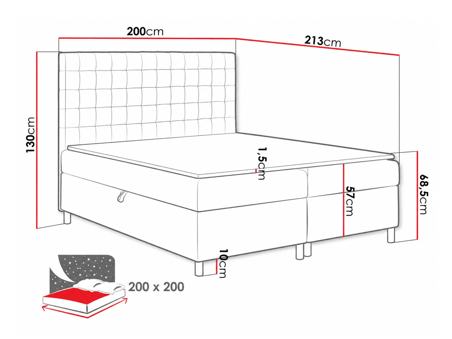 Lit boxspring Panis (Bristol 2447)
